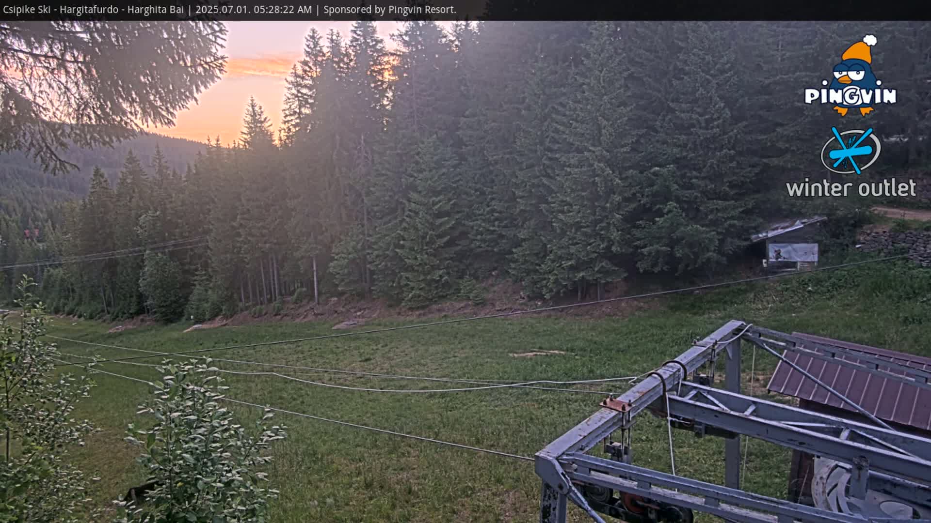 Harghita Băi, Hargitafurdo Ski Slope & Charlift Live Cam - Miercurea Ciuc, Harghita, Romania