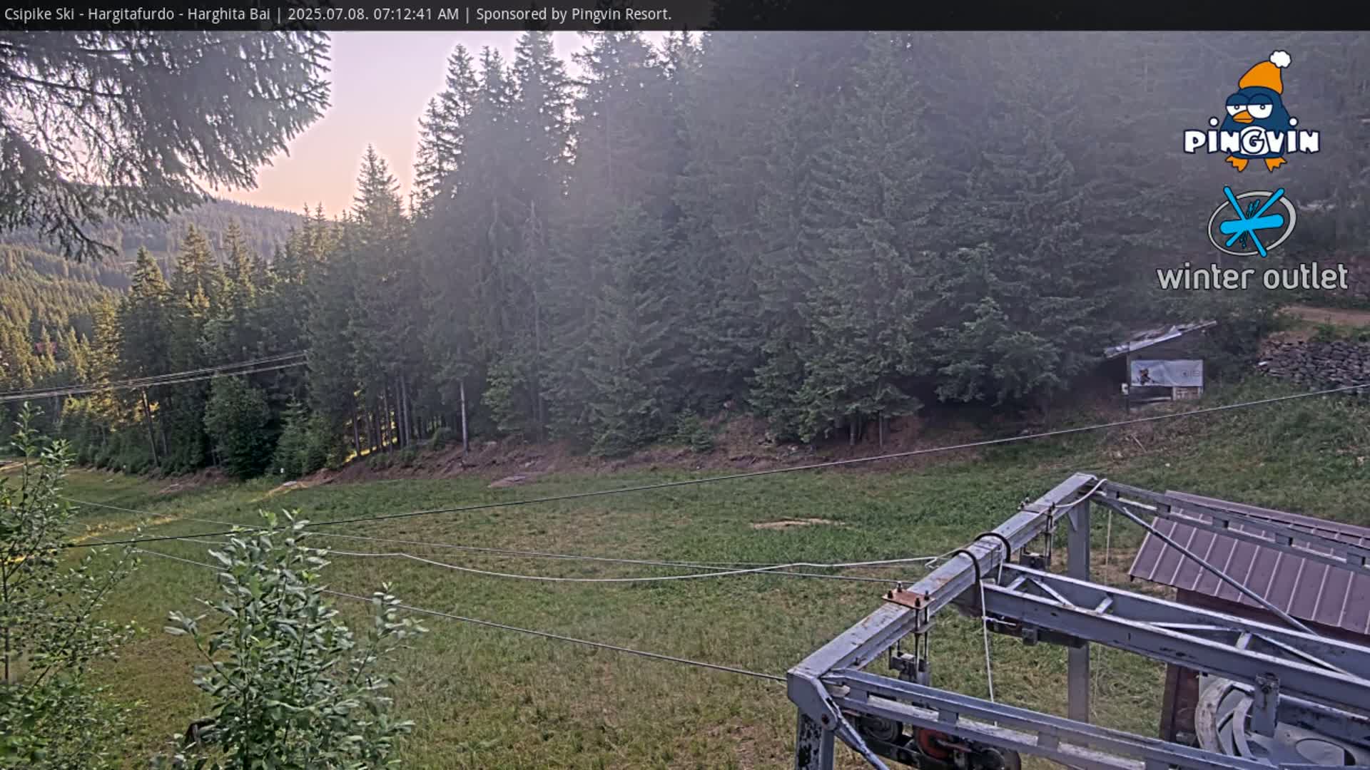 Harghita Băi, Hargitafurdo Ski Slope & Charlift Live Cam - Miercurea Ciuc, Harghita, Romania