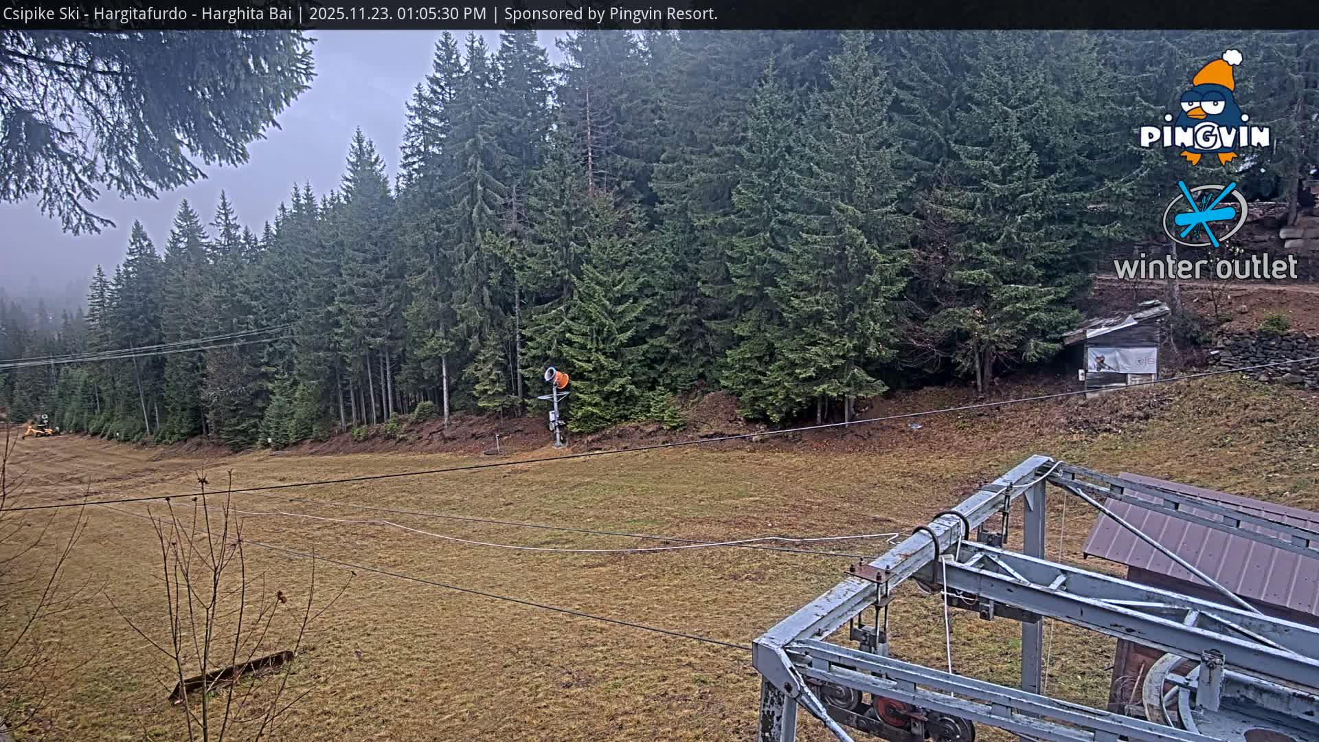 Harghita Băi, Hargitafurdo Ski Slope & Charlift Live Cam - Miercurea Ciuc, Harghita, Romania