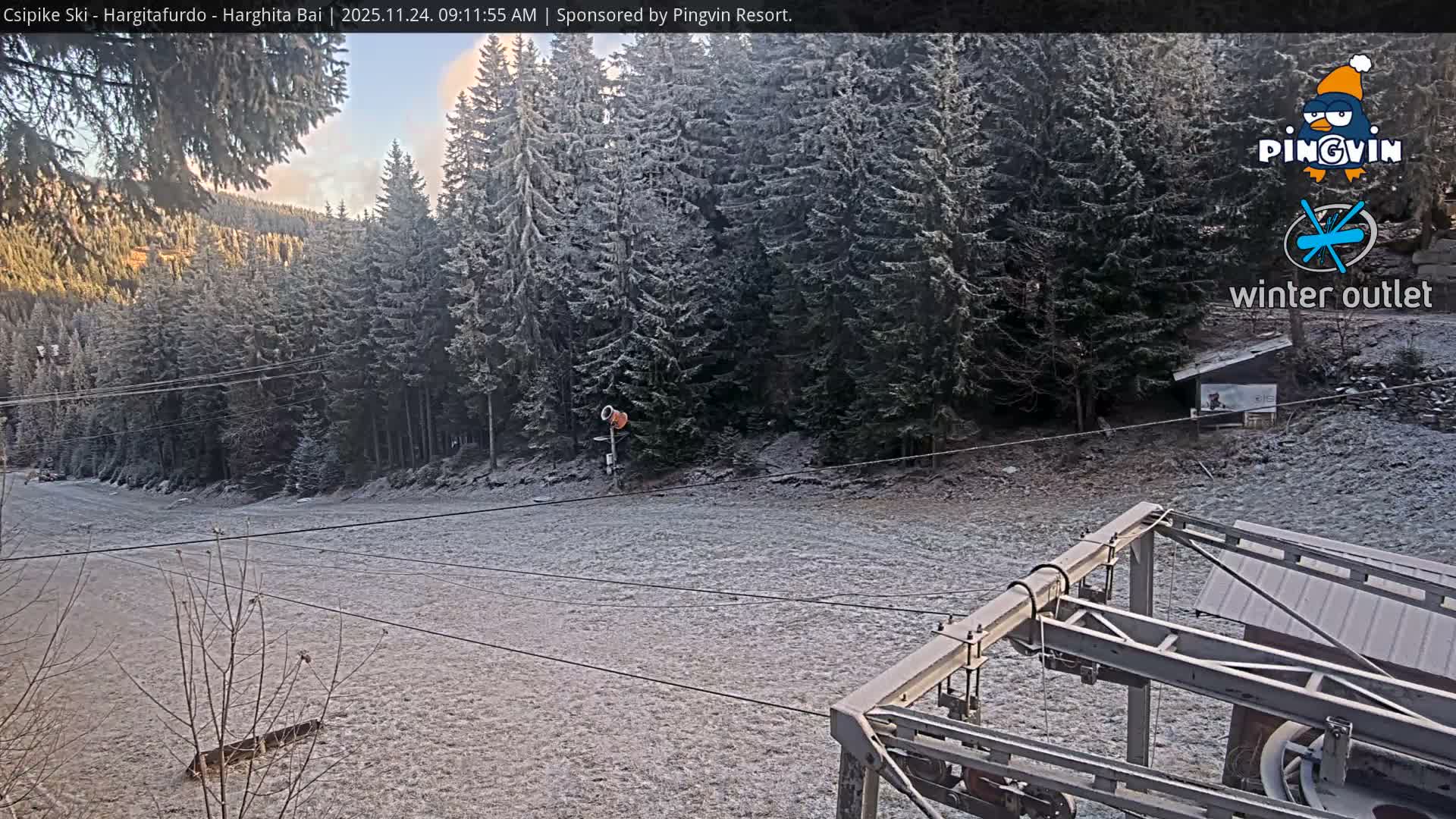 Harghita Băi, Hargitafurdo Ski Slope & Charlift Live Cam - Miercurea Ciuc, Harghita, Romania