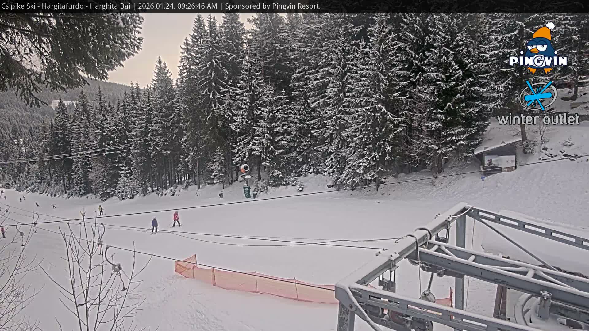 Harghita Băi, Hargitafurdo Ski Slope & Charlift Live Cam - Miercurea Ciuc, Harghita, Romania