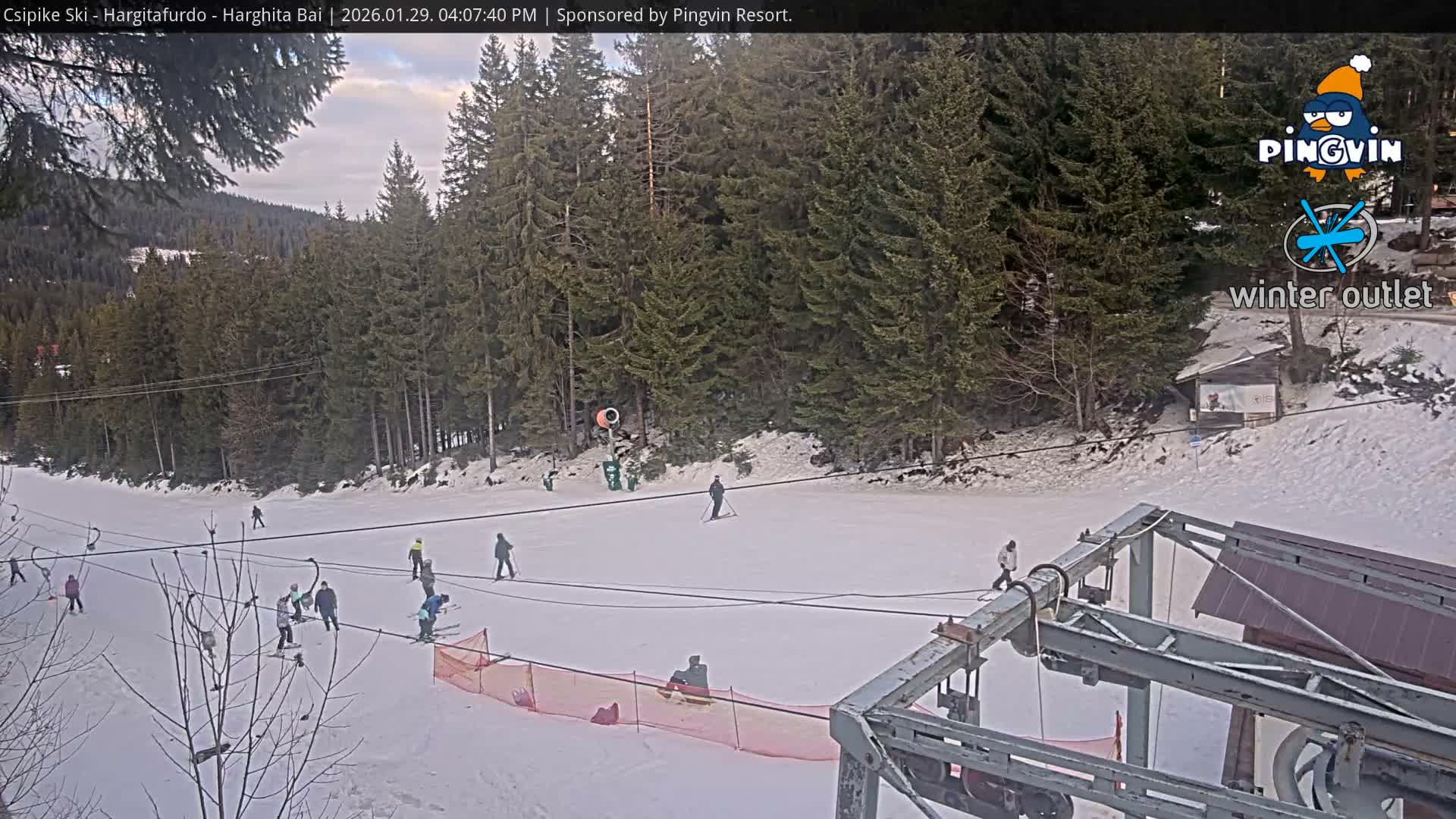 Harghita Băi, Hargitafurdo Ski Slope & Charlift Live Cam - Miercurea Ciuc, Harghita, Romania
