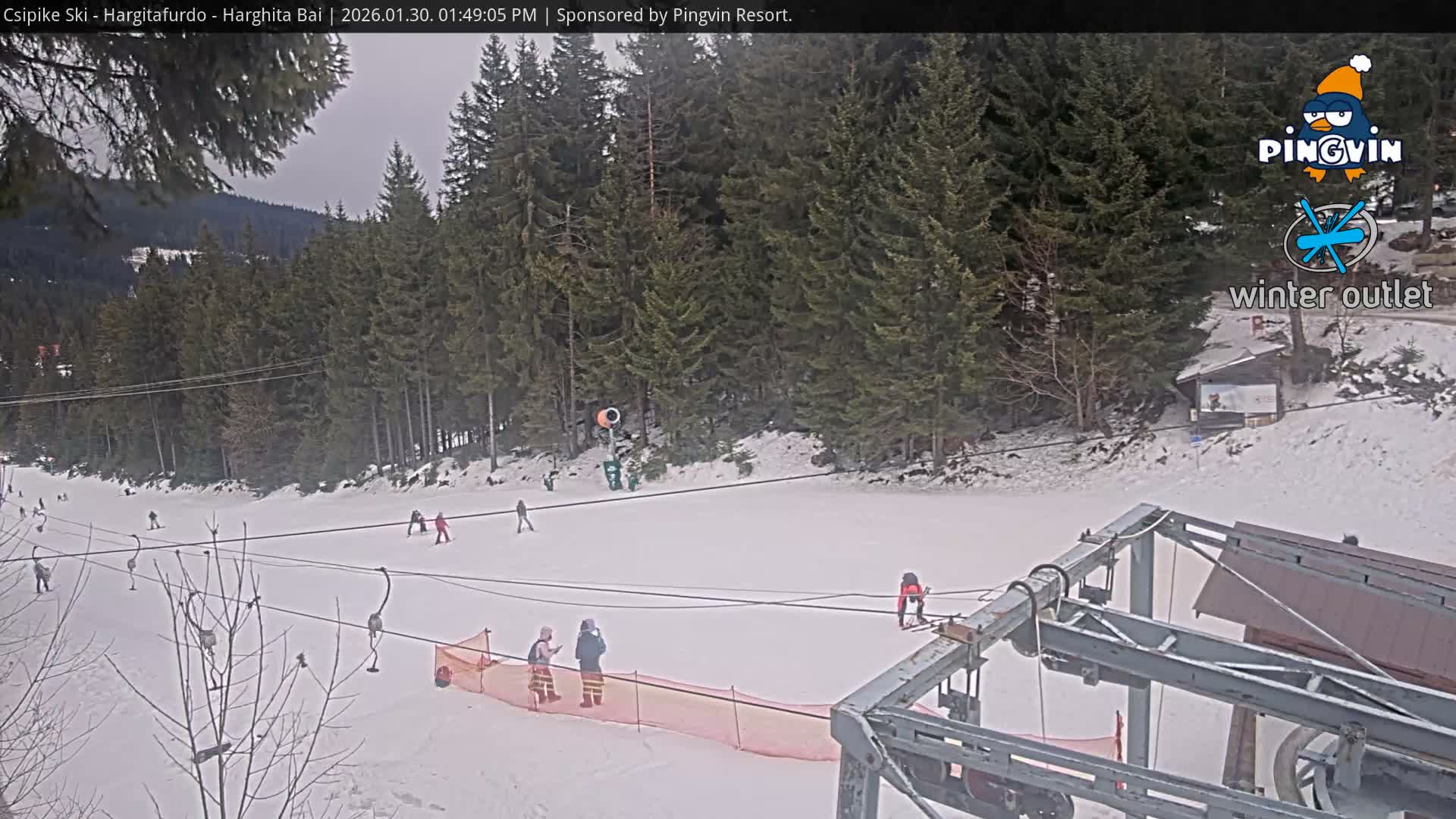 Harghita Băi, Hargitafurdo Ski Slope & Charlift Live Cam - Miercurea Ciuc, Harghita, Romania