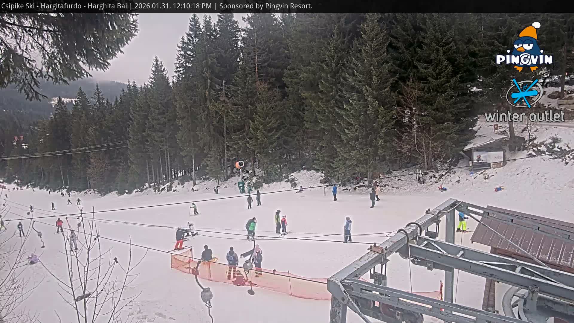 Harghita Băi, Hargitafurdo Ski Slope & Charlift Live Cam - Miercurea Ciuc, Harghita, Romania