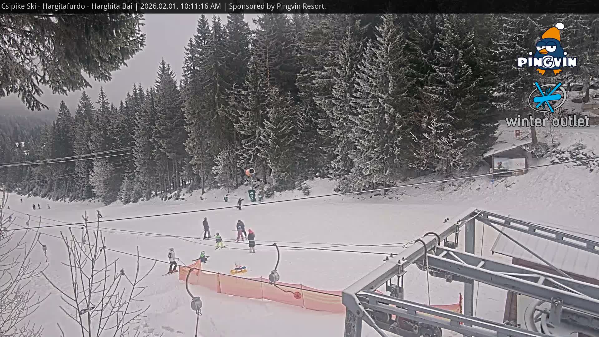 Harghita Băi, Hargitafurdo Ski Slope & Charlift Live Cam - Miercurea Ciuc, Harghita, Romania