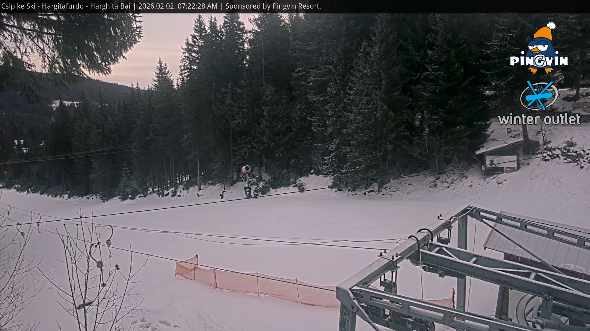 Harghita Băi, Hargitafurdo Ski Slope & Charlift Live Cam - Miercurea Ciuc, Harghita, Romania