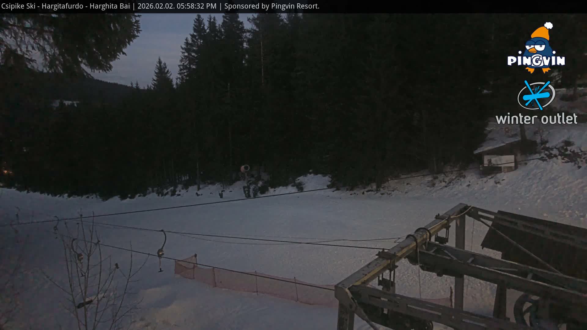 Harghita Băi, Hargitafurdo Ski Slope & Charlift Live Cam - Miercurea Ciuc, Harghita, Romania