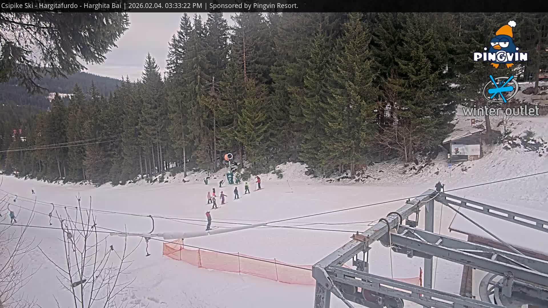 Harghita Băi, Hargitafurdo Ski Slope & Charlift Live Cam - Miercurea Ciuc, Harghita, Romania