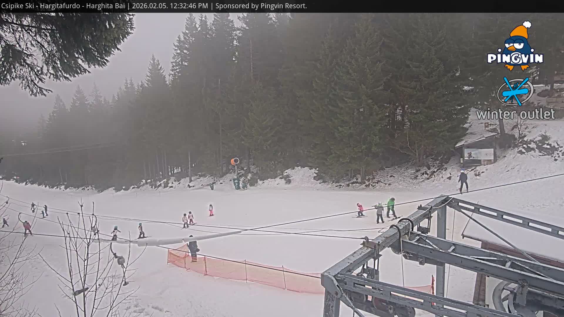 Harghita Băi, Hargitafurdo Ski Slope & Charlift Live Cam - Miercurea Ciuc, Harghita, Romania