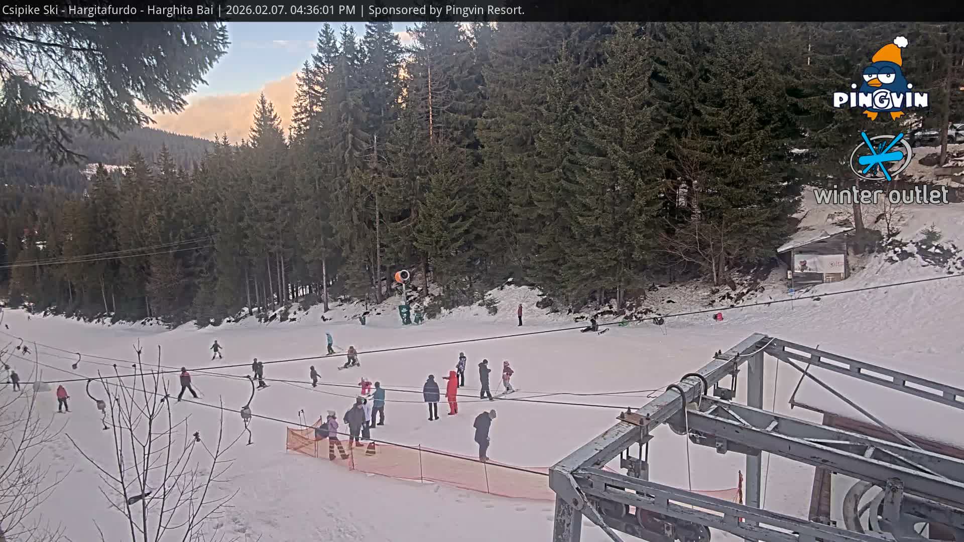 Harghita Băi, Hargitafurdo Ski Slope & Charlift Live Cam - Miercurea Ciuc, Harghita, Romania