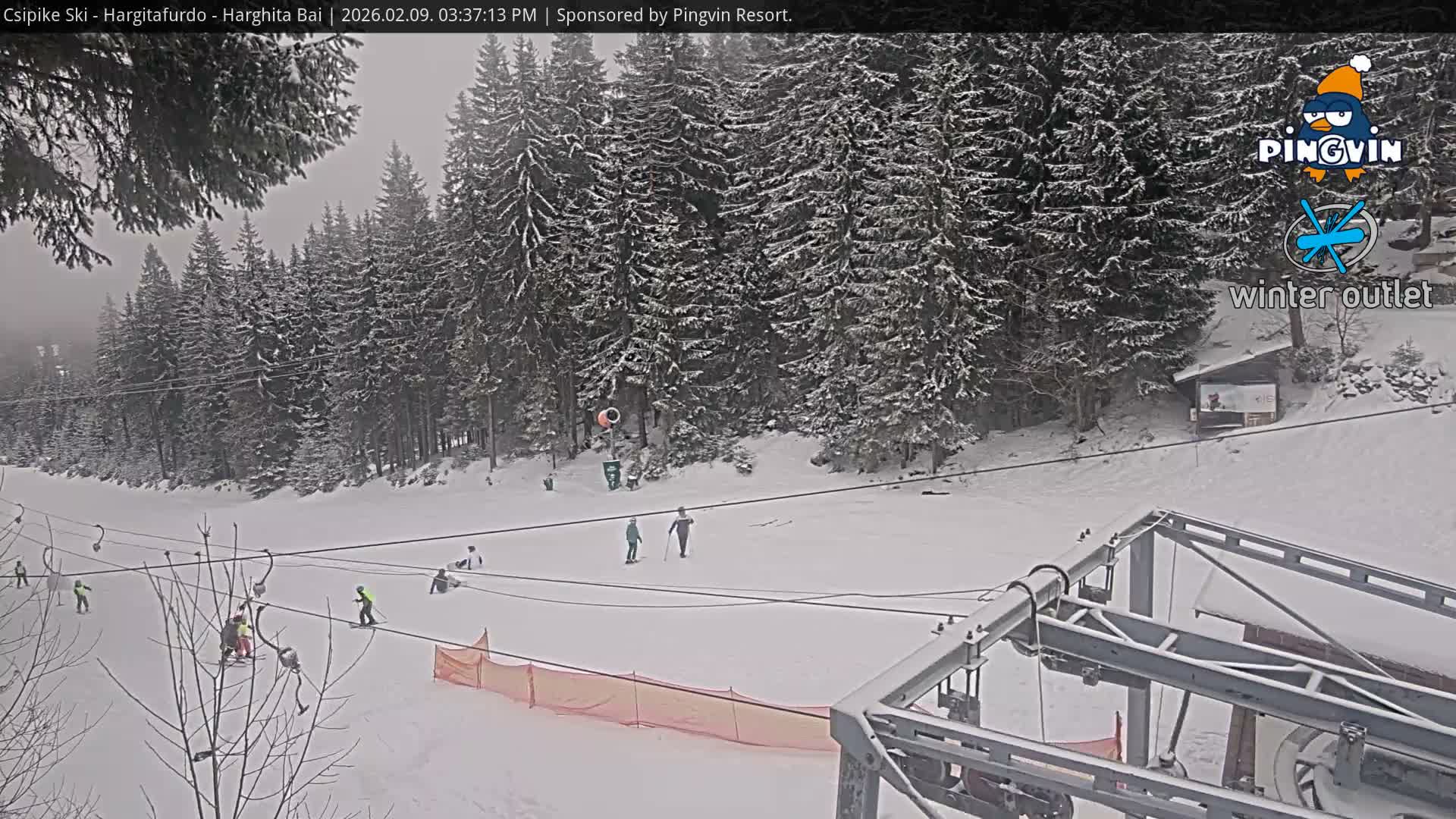 Harghita Băi, Hargitafurdo Ski Slope & Charlift Live Cam - Miercurea Ciuc, Harghita, Romania