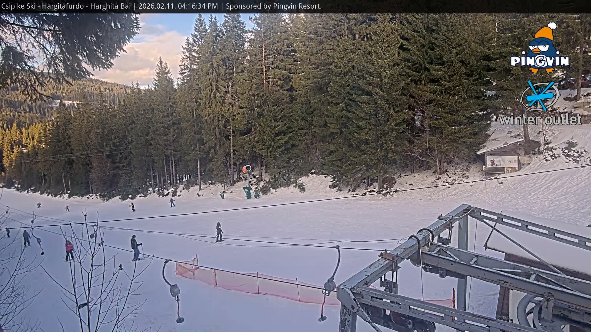 Harghita Băi, Hargitafurdo Ski Slope & Charlift Live Cam - Miercurea Ciuc, Harghita, Romania