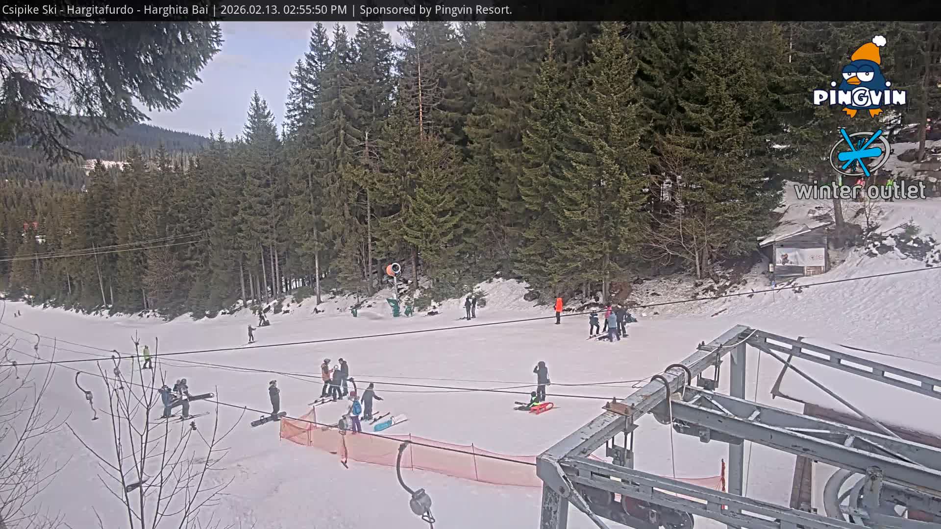 Harghita Băi, Hargitafurdo Ski Slope & Charlift Live Cam - Miercurea Ciuc, Harghita, Romania