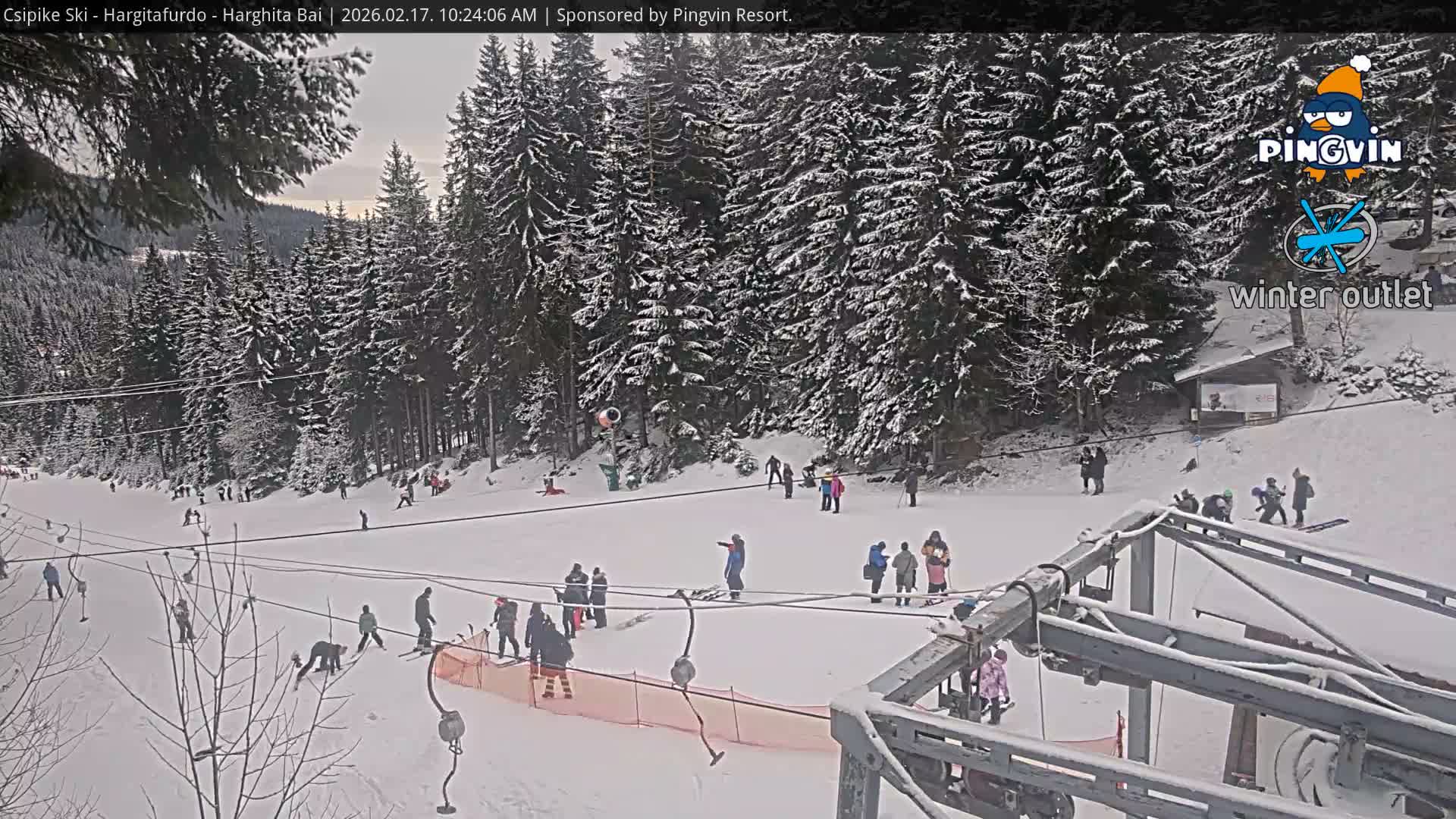 Harghita Băi, Hargitafurdo Ski Slope & Charlift Live Cam - Miercurea Ciuc, Harghita, Romania