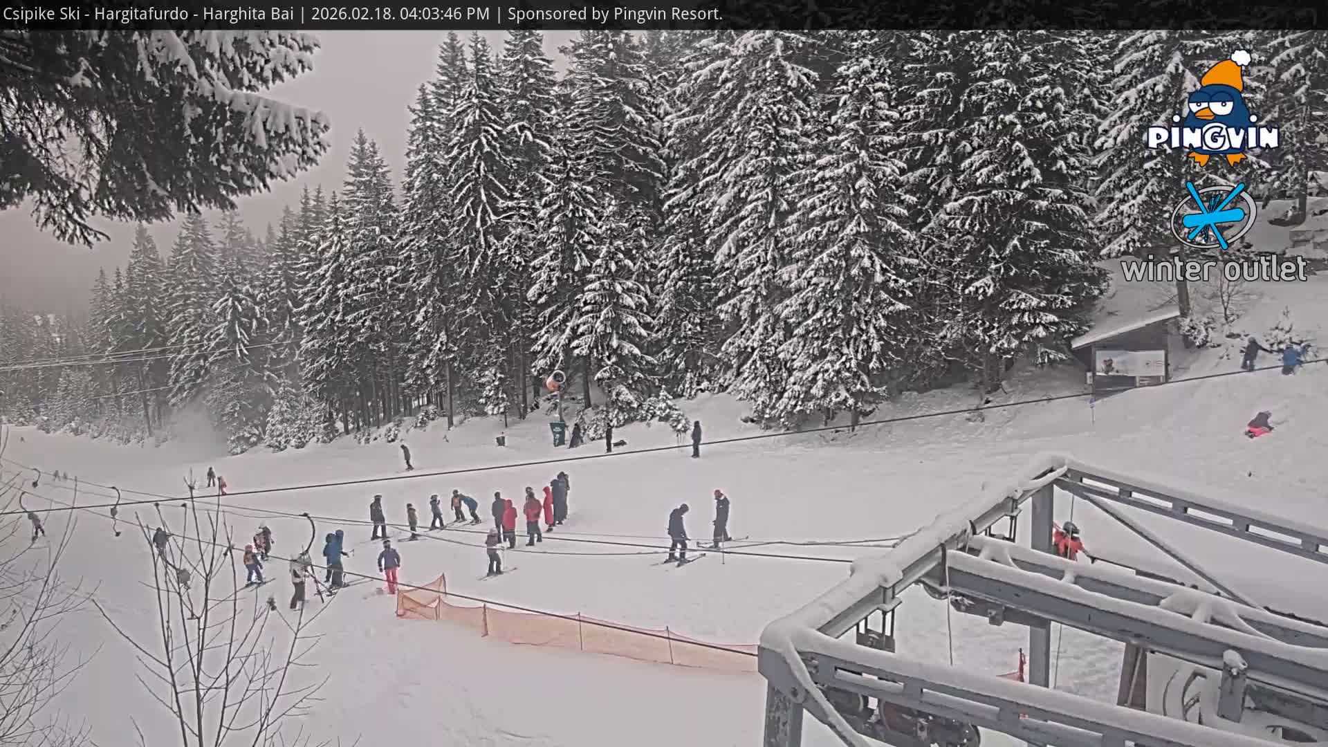 Harghita Băi, Hargitafurdo Ski Slope & Charlift Live Cam - Miercurea Ciuc, Harghita, Romania