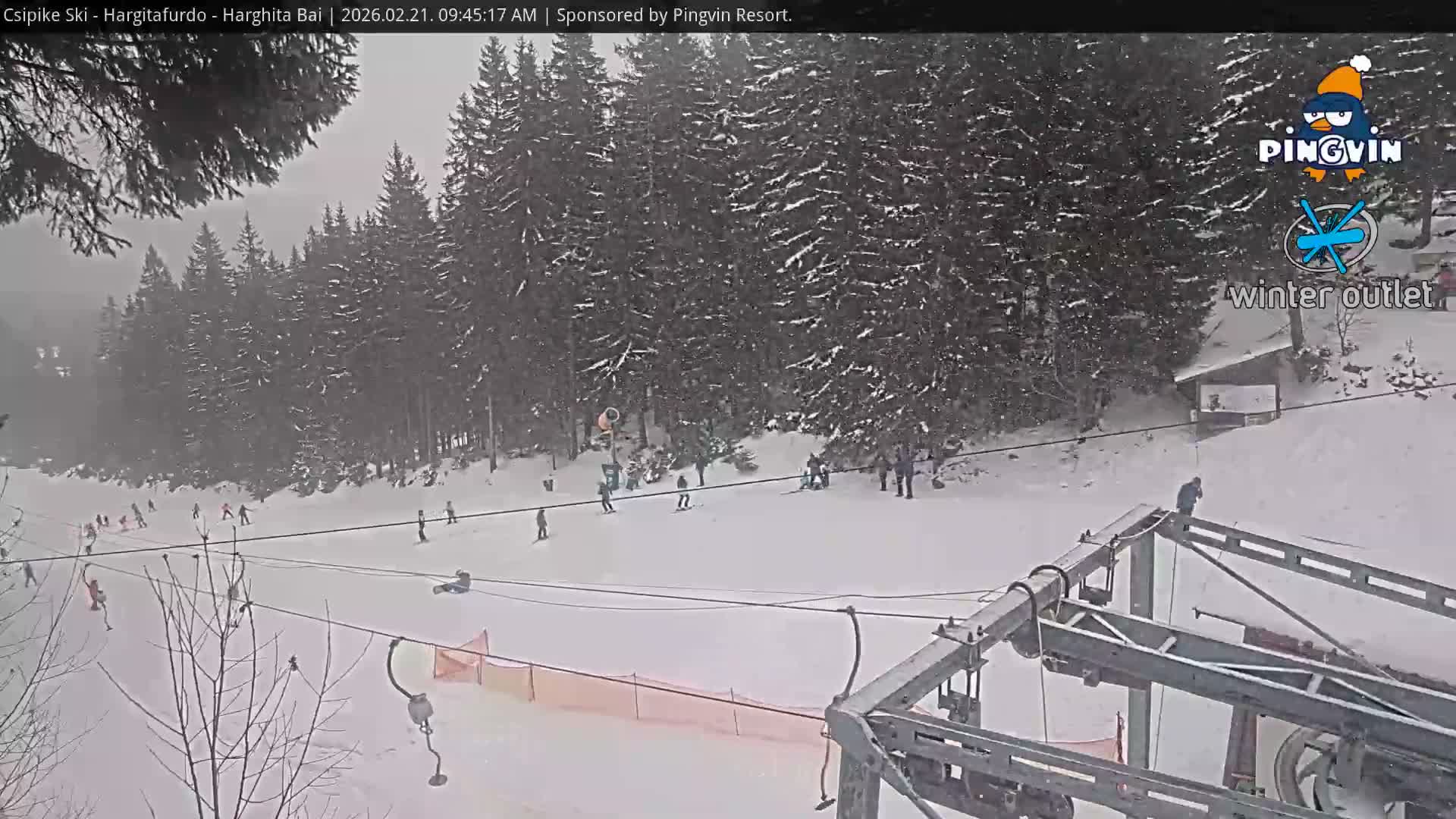 Harghita Băi, Hargitafurdo Ski Slope & Charlift Live Cam - Miercurea Ciuc, Harghita, Romania