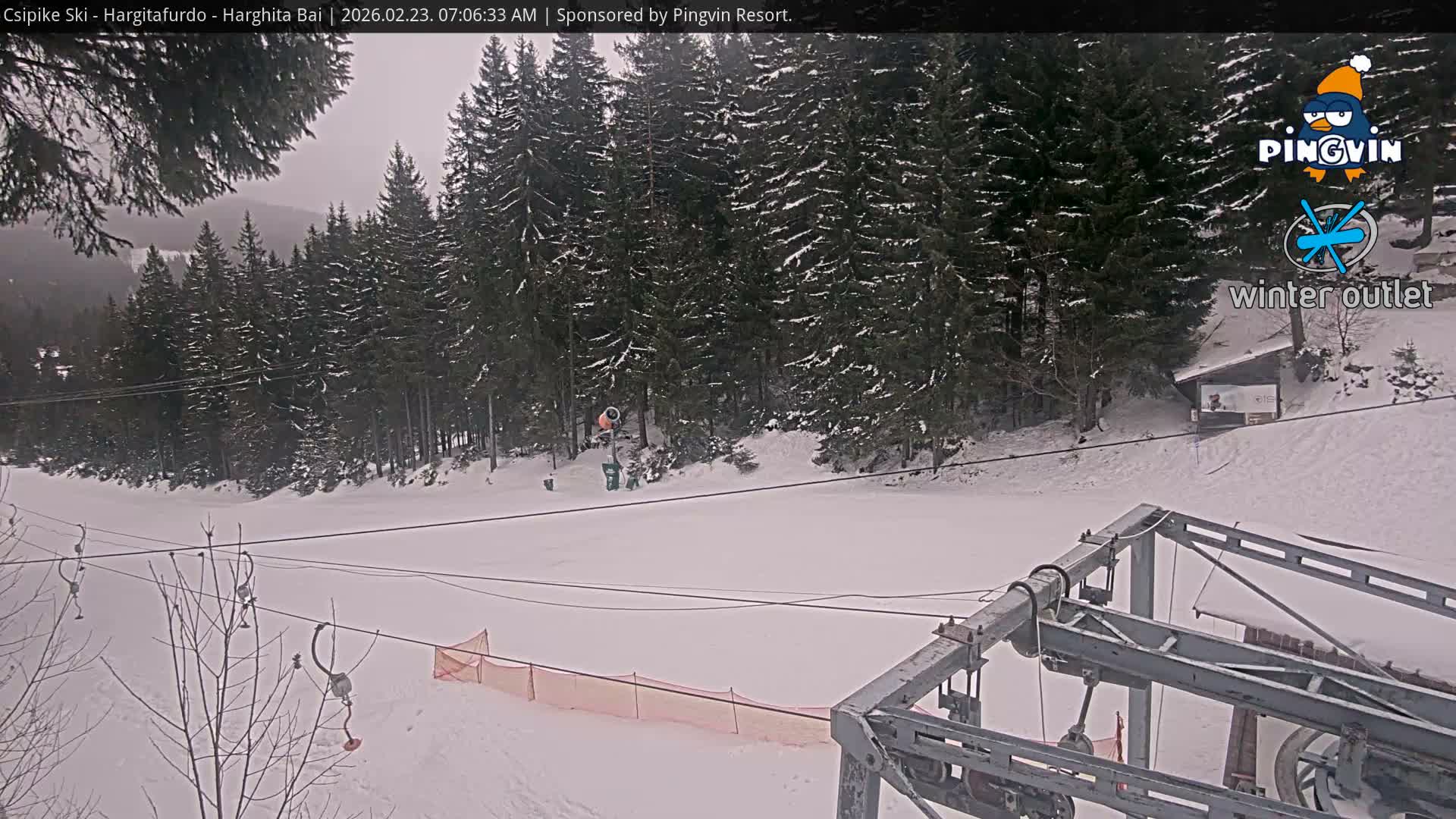 Harghita Băi, Hargitafurdo Ski Slope & Charlift Live Cam - Miercurea Ciuc, Harghita, Romania