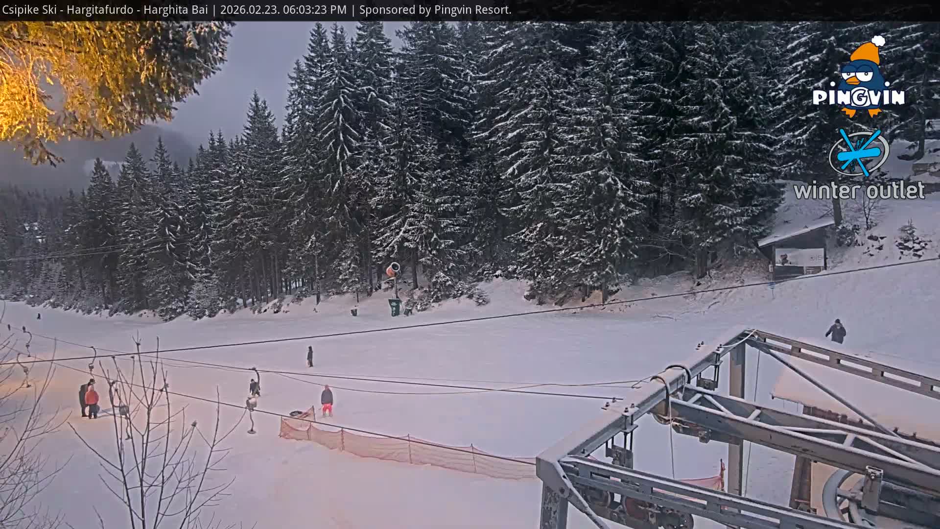 Harghita Băi, Hargitafurdo Ski Slope & Charlift Live Cam - Miercurea Ciuc, Harghita, Romania
