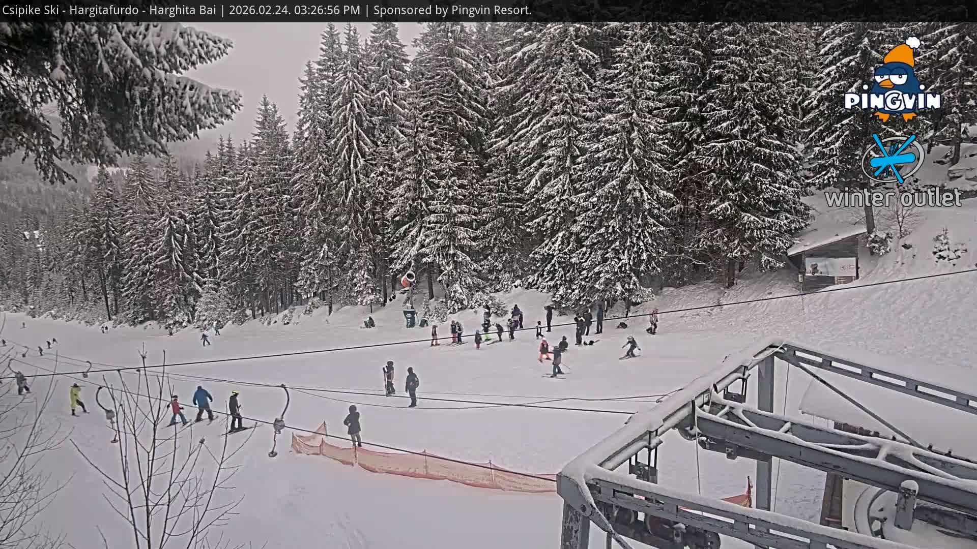 Harghita Băi, Hargitafurdo Ski Slope & Charlift Live Cam - Miercurea Ciuc, Harghita, Romania