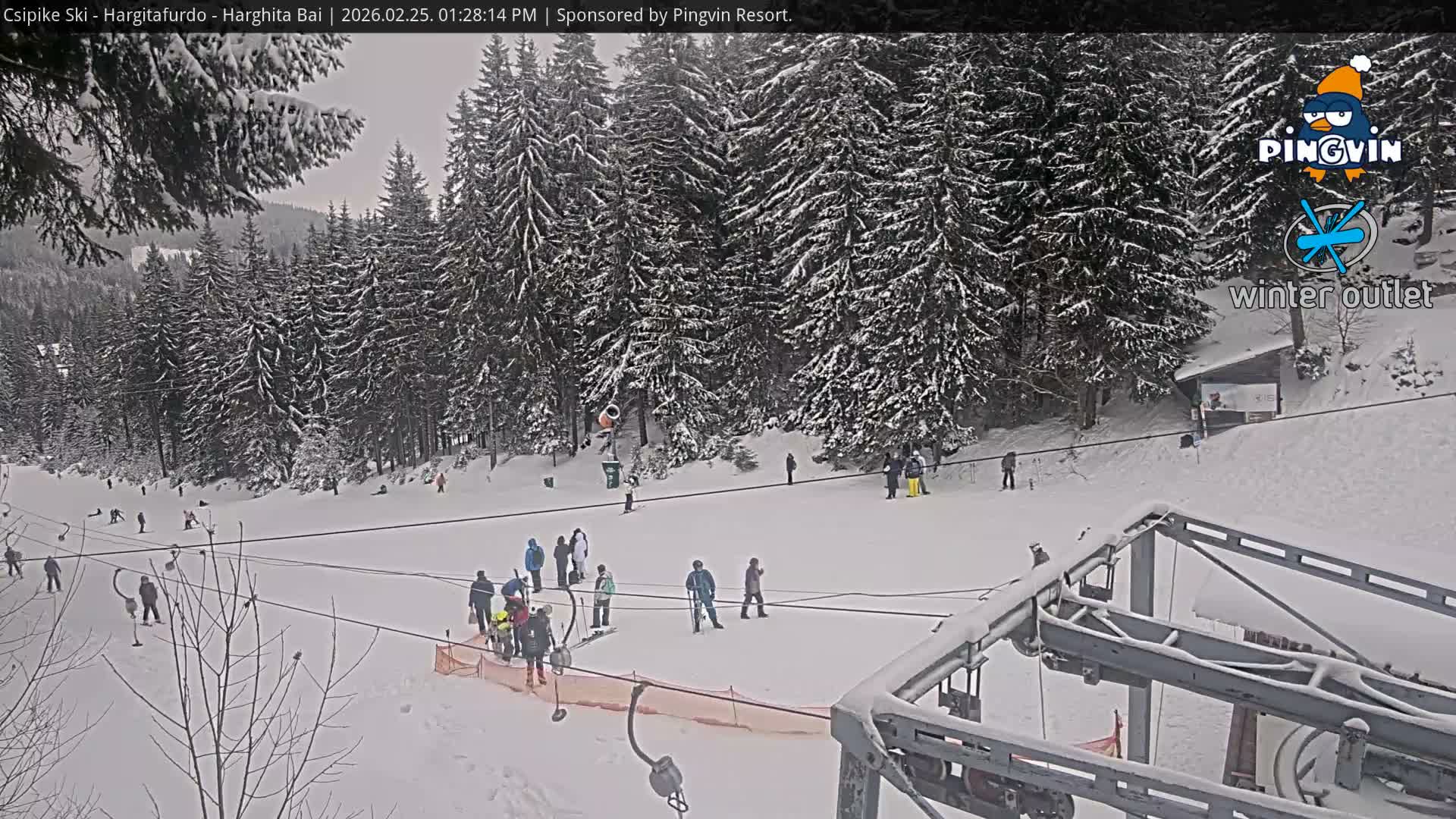 Harghita Băi, Hargitafurdo Ski Slope & Charlift Live Cam - Miercurea Ciuc, Harghita, Romania