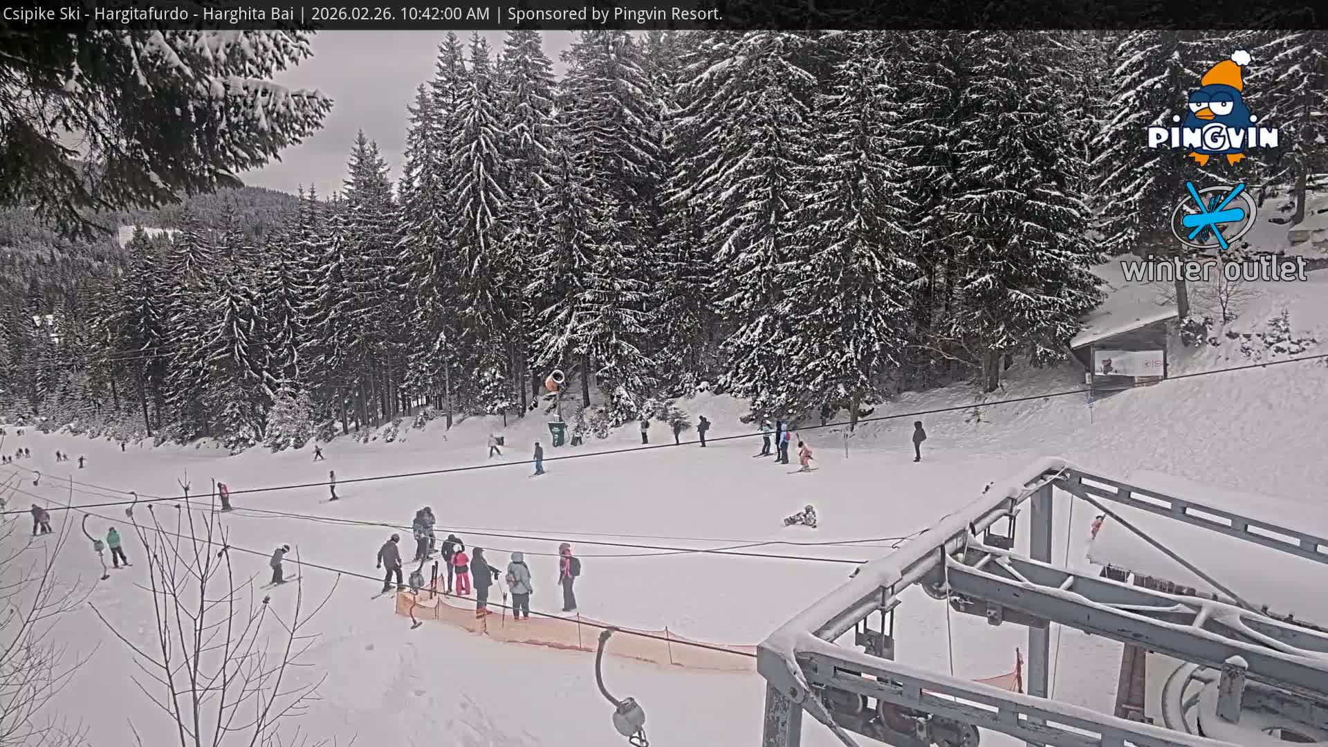 Harghita Băi, Hargitafurdo Ski Slope & Charlift Live Cam - Miercurea Ciuc, Harghita, Romania