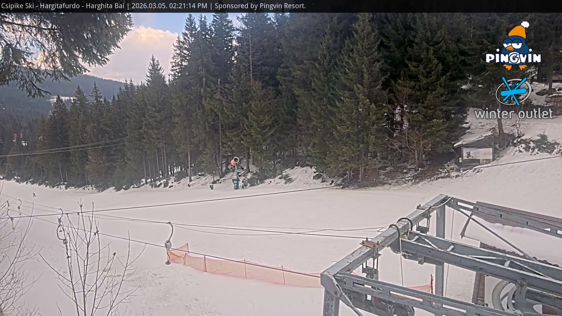 Harghita Băi, Hargitafurdo Ski Slope & Charlift Live Cam - Miercurea Ciuc, Harghita, Romania