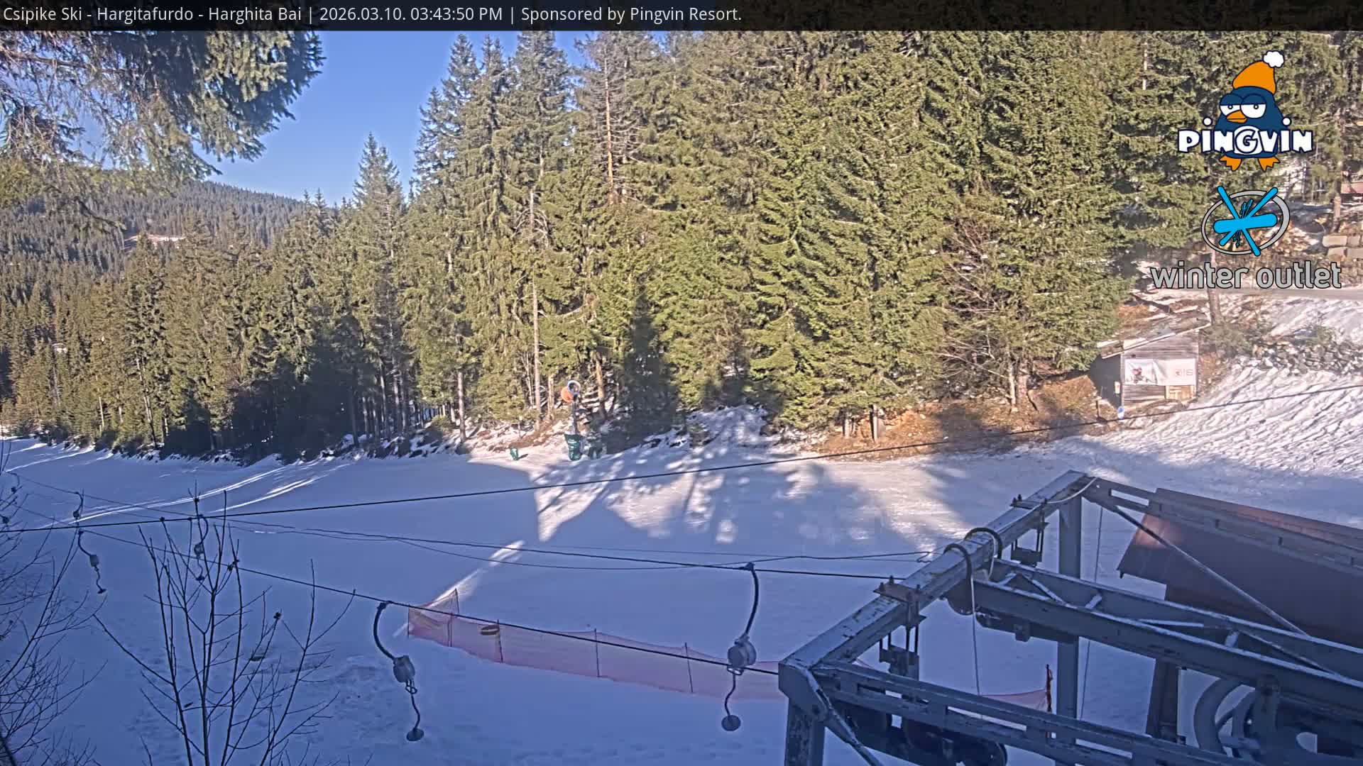 Harghita Băi, Hargitafurdo Ski Slope & Charlift Live Cam - Miercurea Ciuc, Harghita, Romania