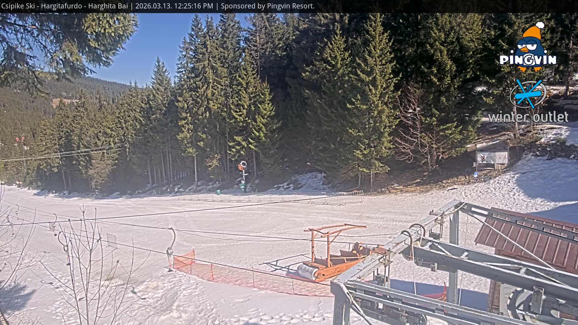 Harghita Băi, Hargitafurdo Ski Slope & Charlift Live Cam - Miercurea Ciuc, Harghita, Romania