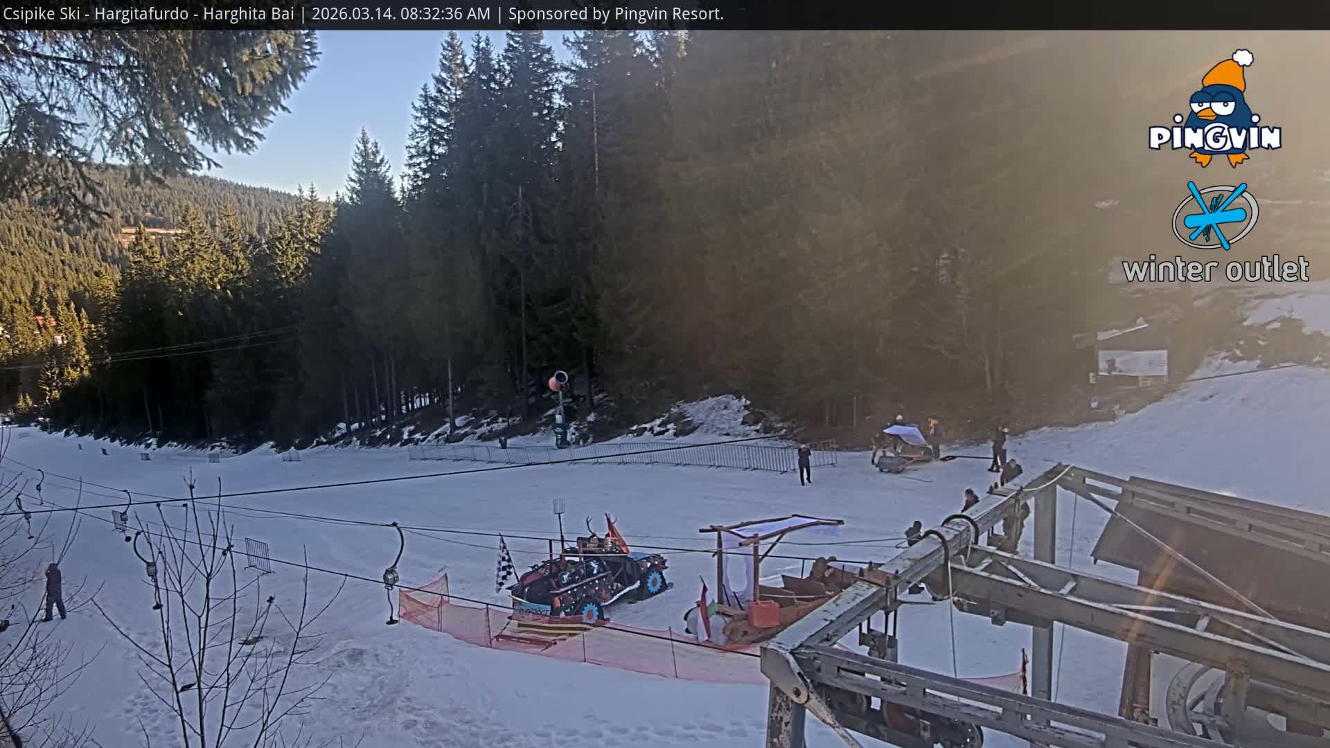 Harghita Băi, Hargitafurdo Ski Slope & Charlift Live Cam - Miercurea Ciuc, Harghita, Romania