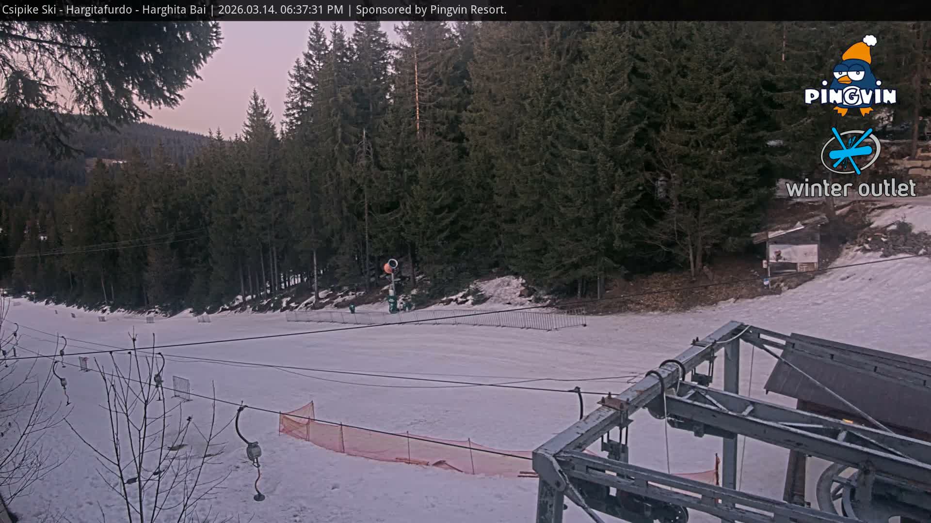Harghita Băi, Hargitafurdo Ski Slope & Charlift Live Cam - Miercurea Ciuc, Harghita, Romania