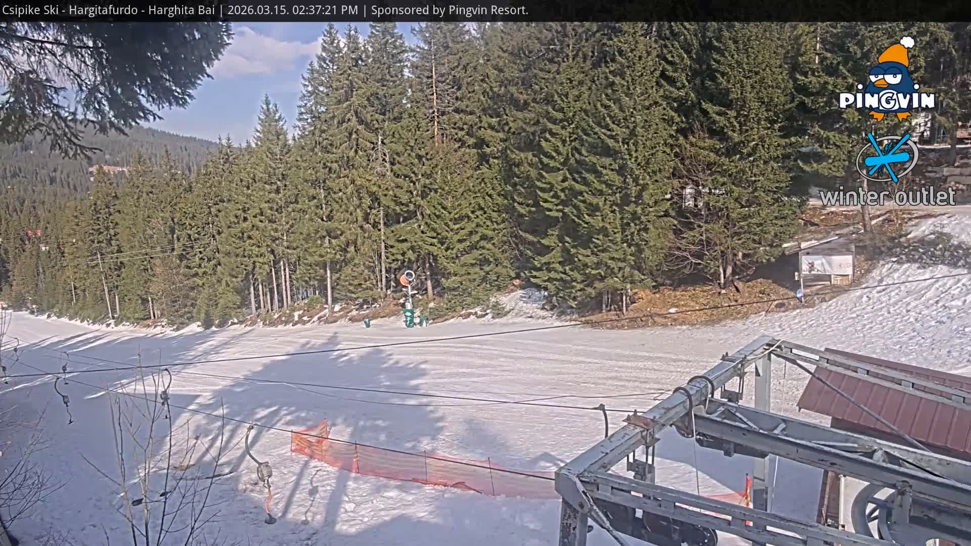 Harghita Băi, Hargitafurdo Ski Slope & Charlift Live Cam - Miercurea Ciuc, Harghita, Romania
