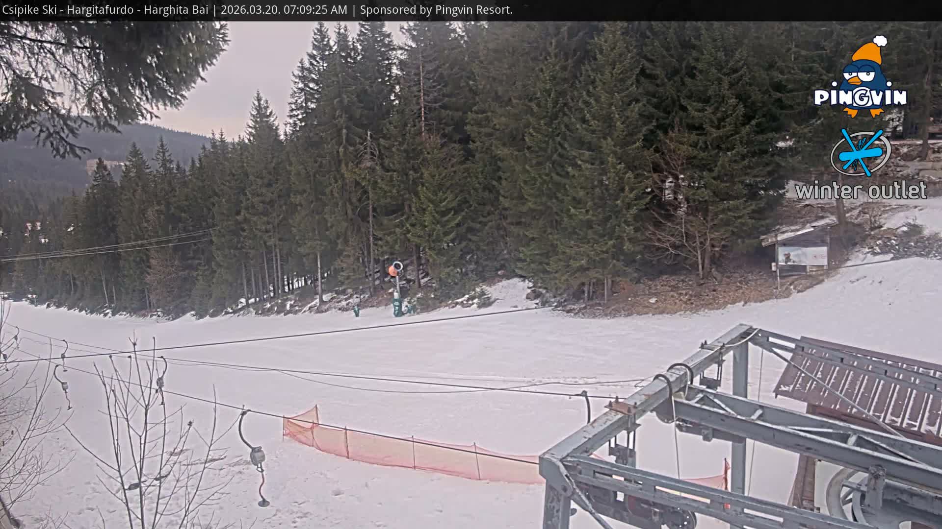Harghita Băi, Hargitafurdo Ski Slope & Charlift Live Cam - Miercurea Ciuc, Harghita, Romania