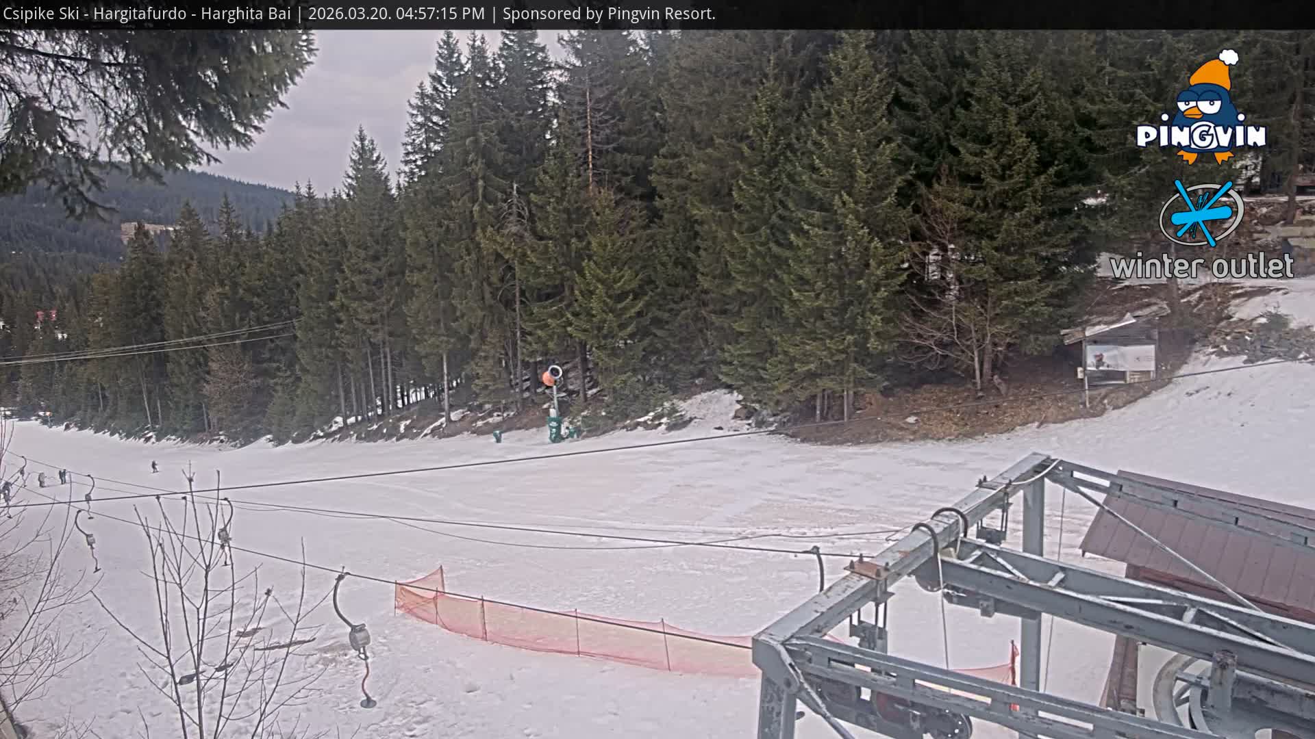 Harghita Băi, Hargitafurdo Ski Slope & Charlift Live Cam - Miercurea Ciuc, Harghita, Romania