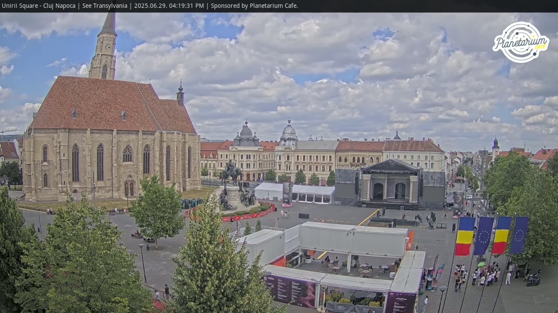 Cluj Napoca, Piata Unirii  Union Square Live Cam - Centru, Cluj-Napoca, Cluj, Romania