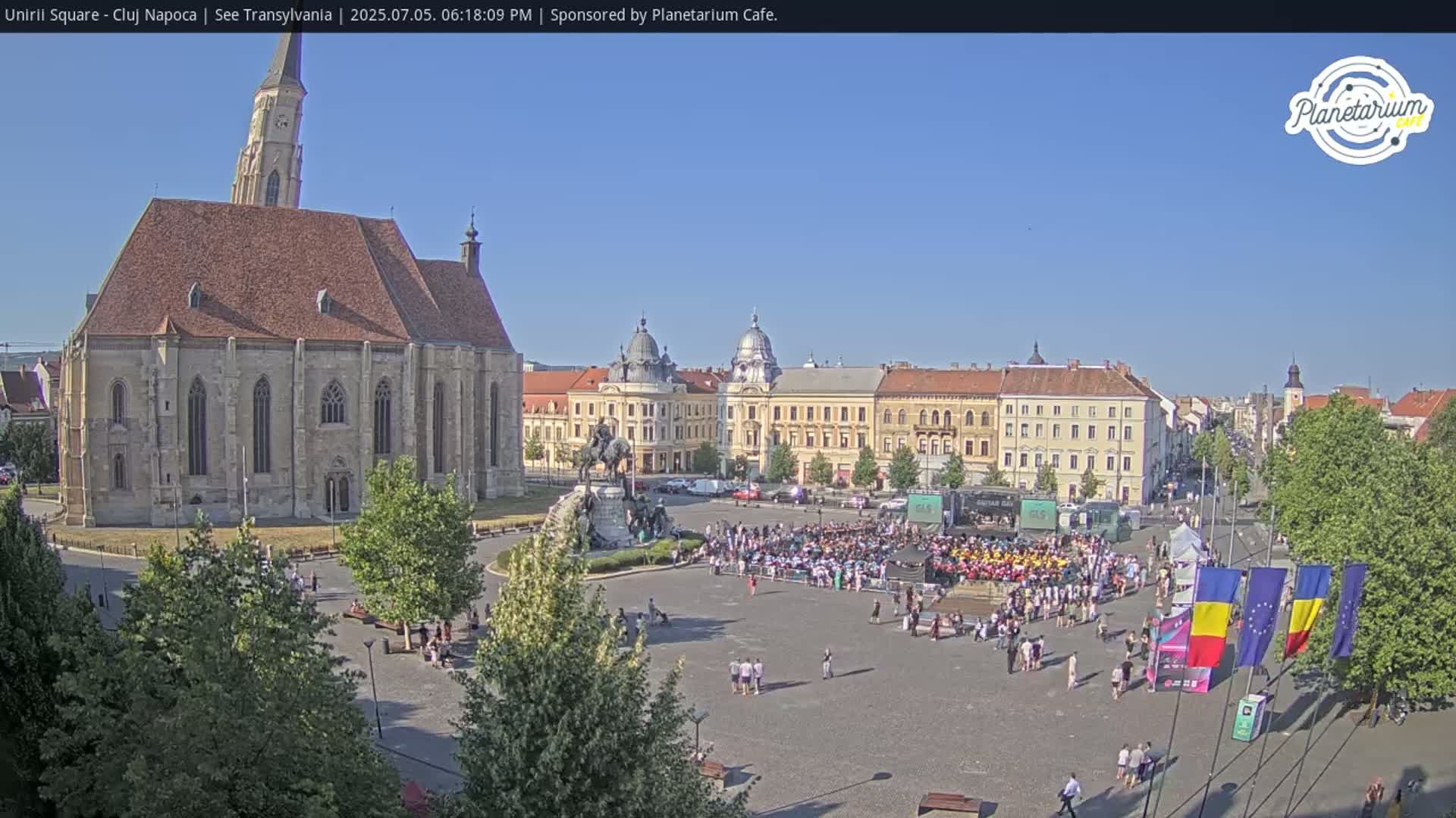 Cluj Napoca, Piata Unirii  Union Square Live Cam - Centru, Cluj-Napoca, Cluj, Romania