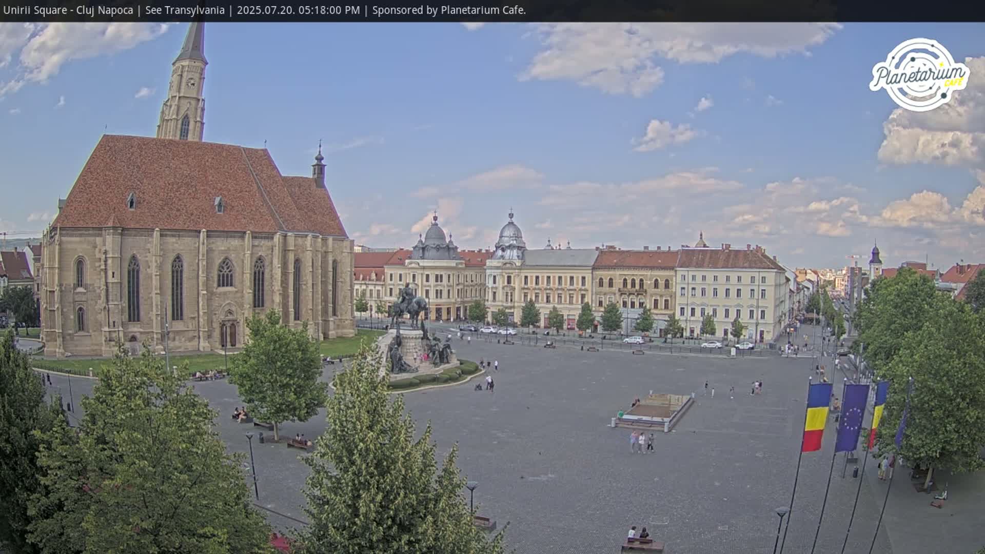 Cluj Napoca, Piata Unirii  Union Square Live Cam - Centru, Cluj-Napoca, Cluj, Romania