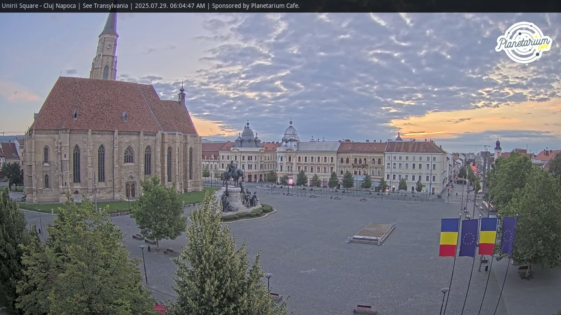 Cluj Napoca, Piata Unirii  Union Square Live Cam - Centru, Cluj-Napoca, Cluj, Romania