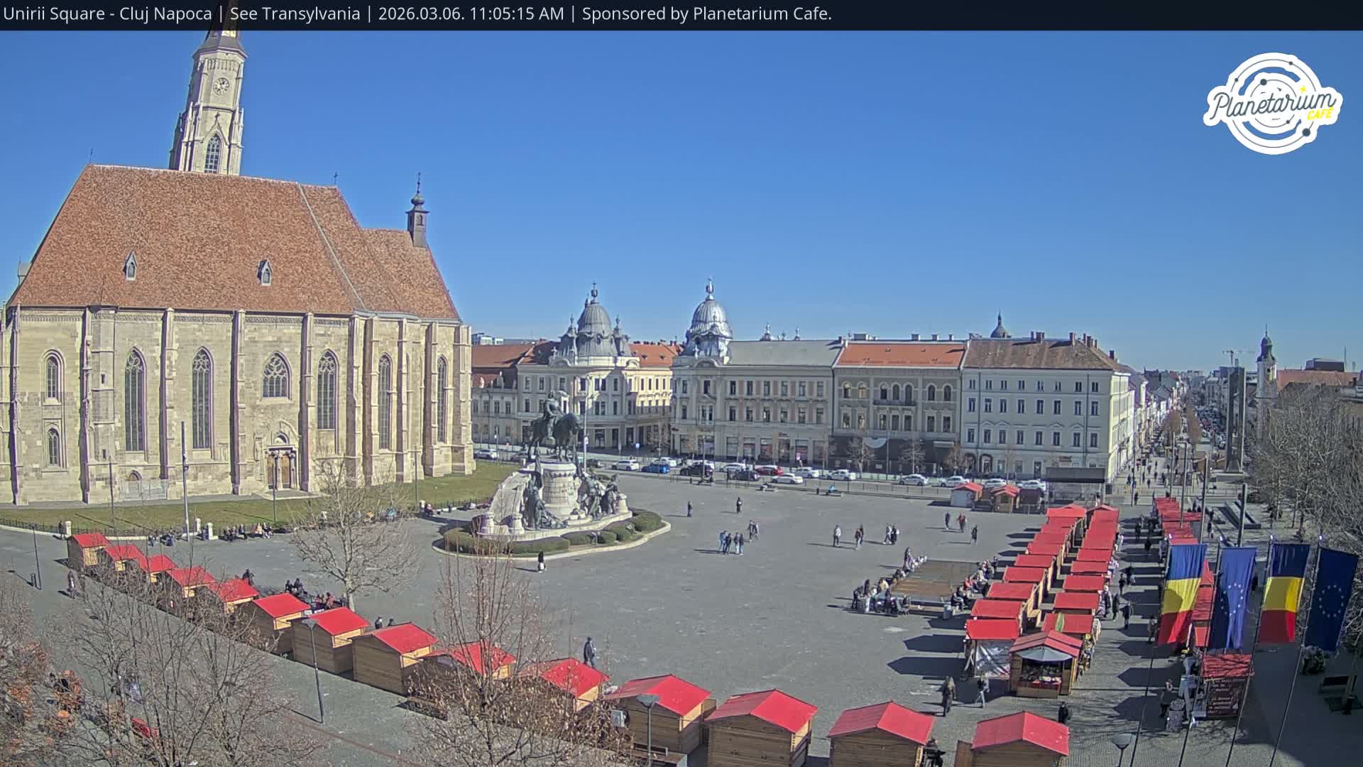Cluj Napoca, Piata Unirii  Union Square Live Cam - Centru, Cluj-Napoca, Cluj, Romania