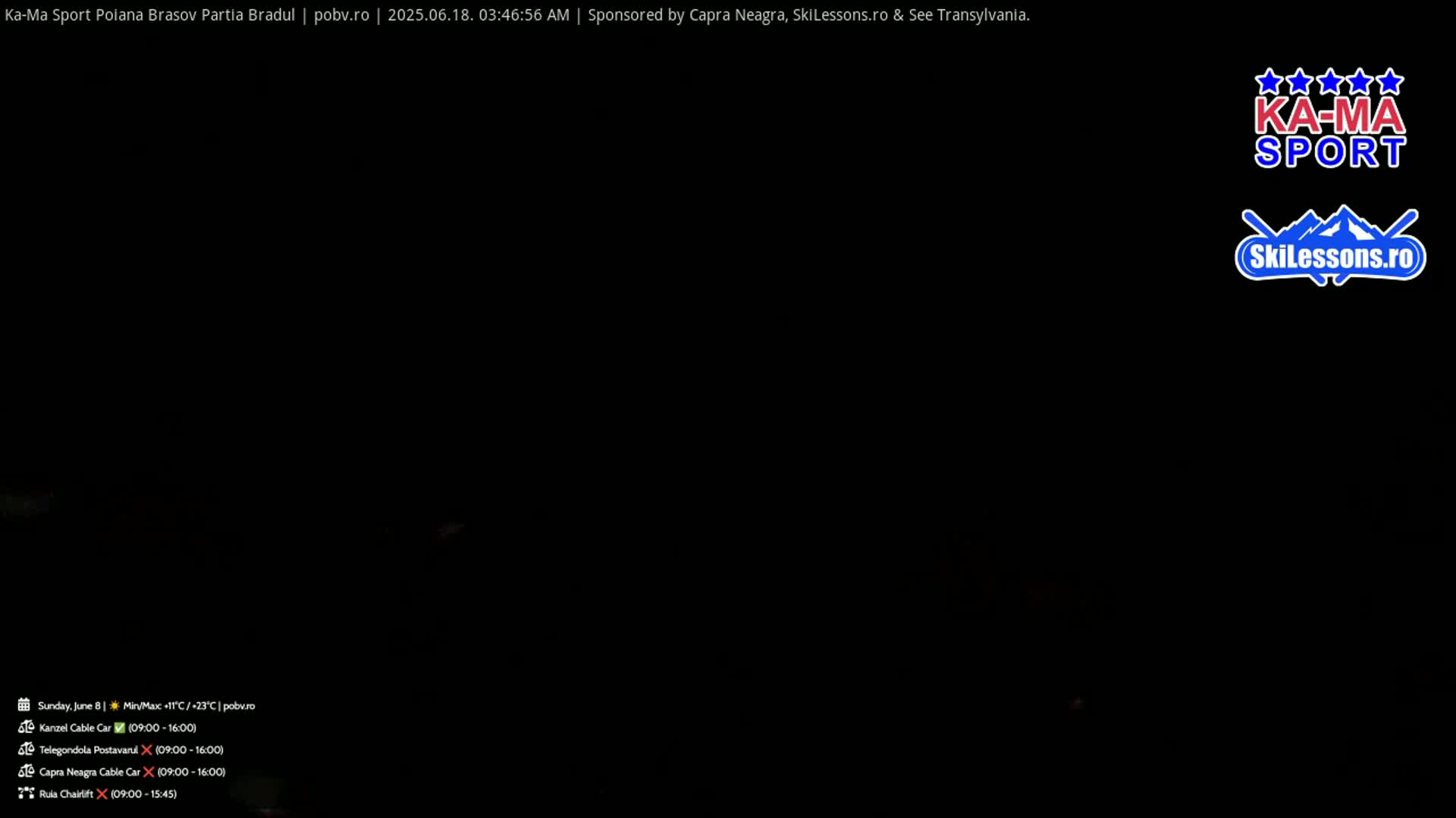 Poiana Brasov Ka-Ma Sport Ski Center Live Cam - Poiana Brasov, Braşov, Romania 