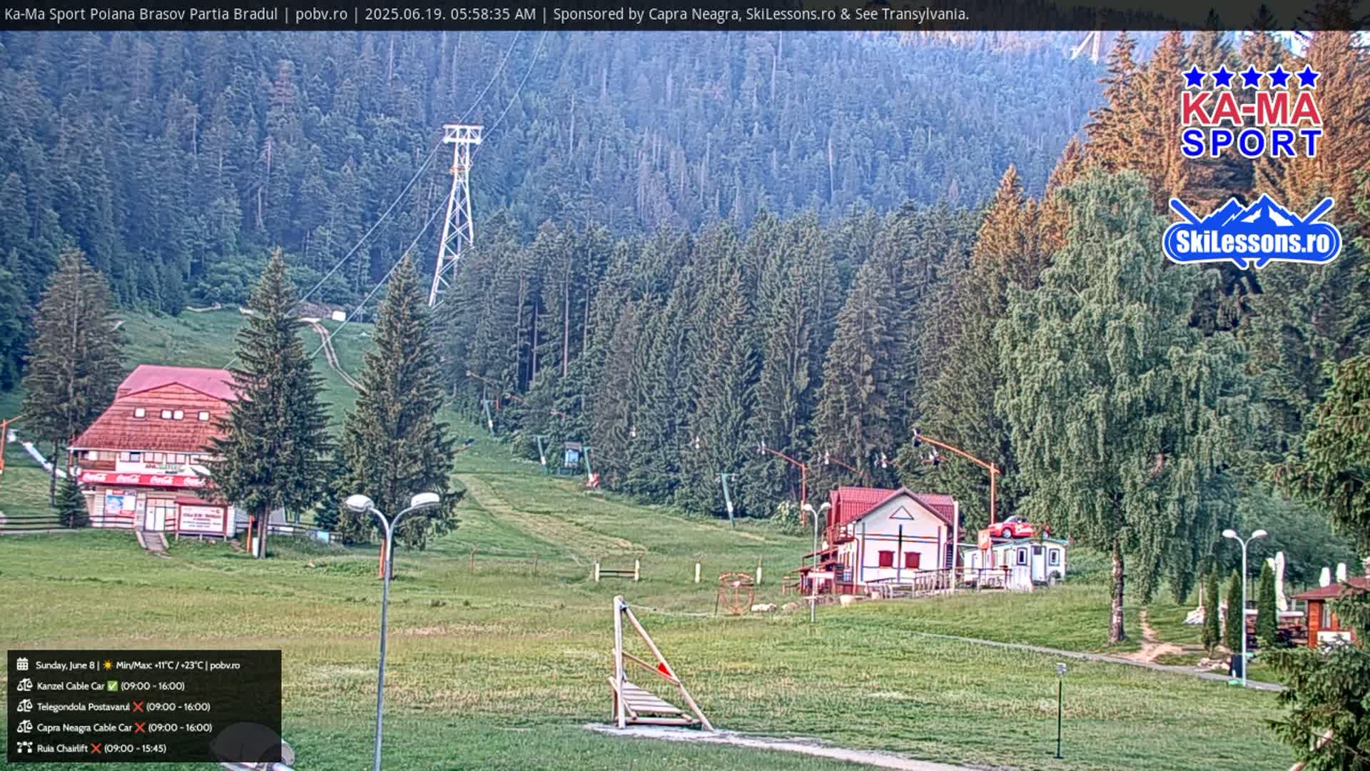 Poiana Brasov Ka-Ma Sport Ski Center Live Cam - Poiana Brasov, Braşov, Romania 