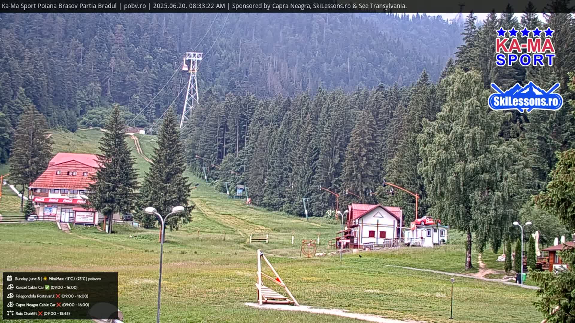 Poiana Brasov Ka-Ma Sport Ski Center Live Cam - Poiana Brasov, Braşov, Romania 