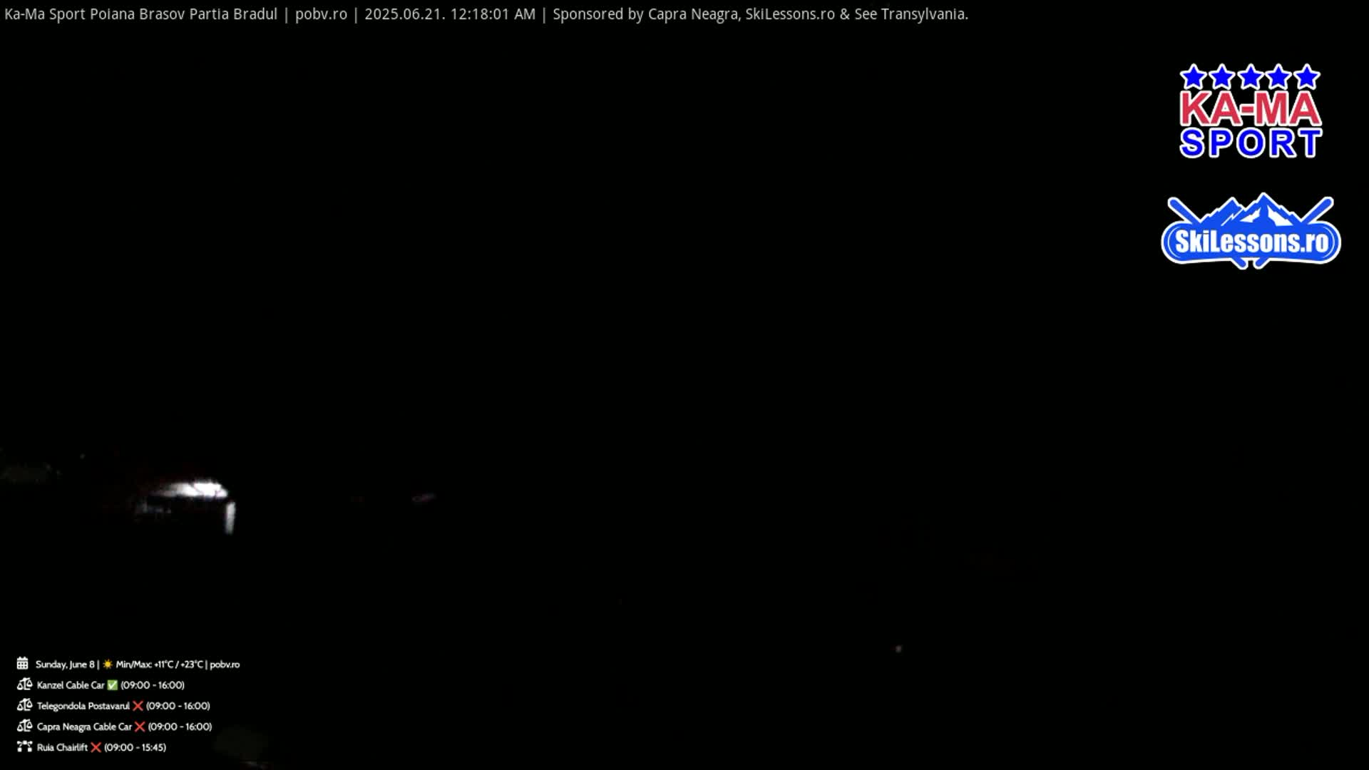 Poiana Brasov Ka-Ma Sport Ski Center Live Cam - Poiana Brasov, Braşov, Romania 