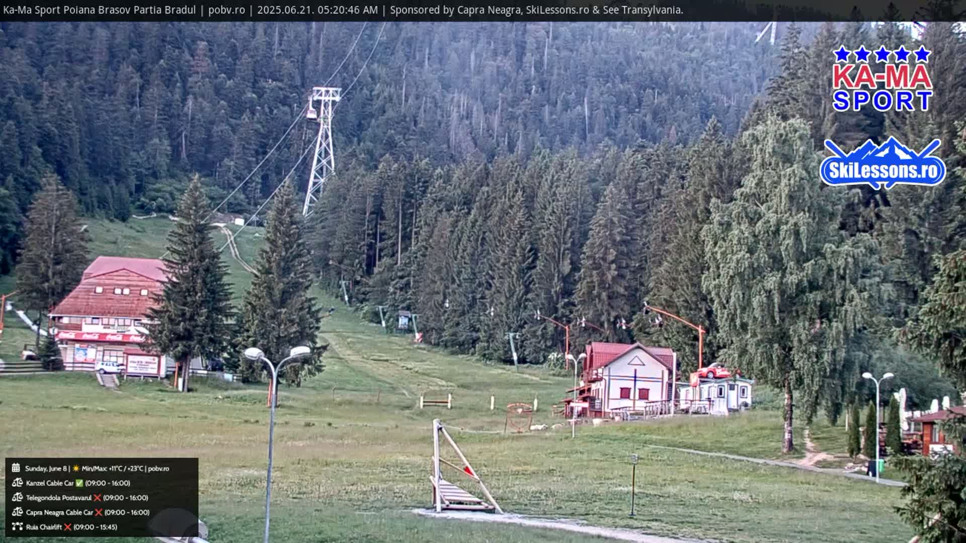 Poiana Brasov Ka-Ma Sport Ski Center Live Cam - Poiana Brasov, Braşov, Romania 