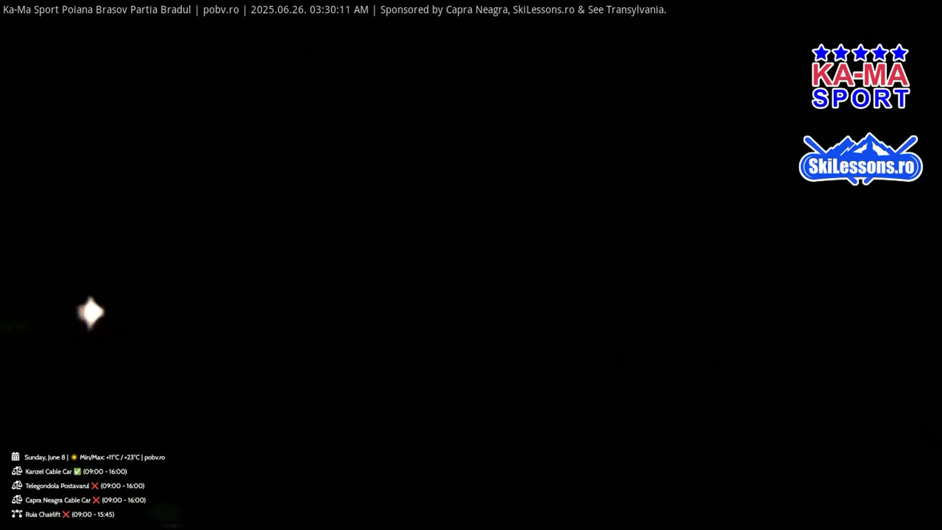 Poiana Brasov Ka-Ma Sport Ski Center Live Cam - Poiana Brasov, Braşov, Romania 
