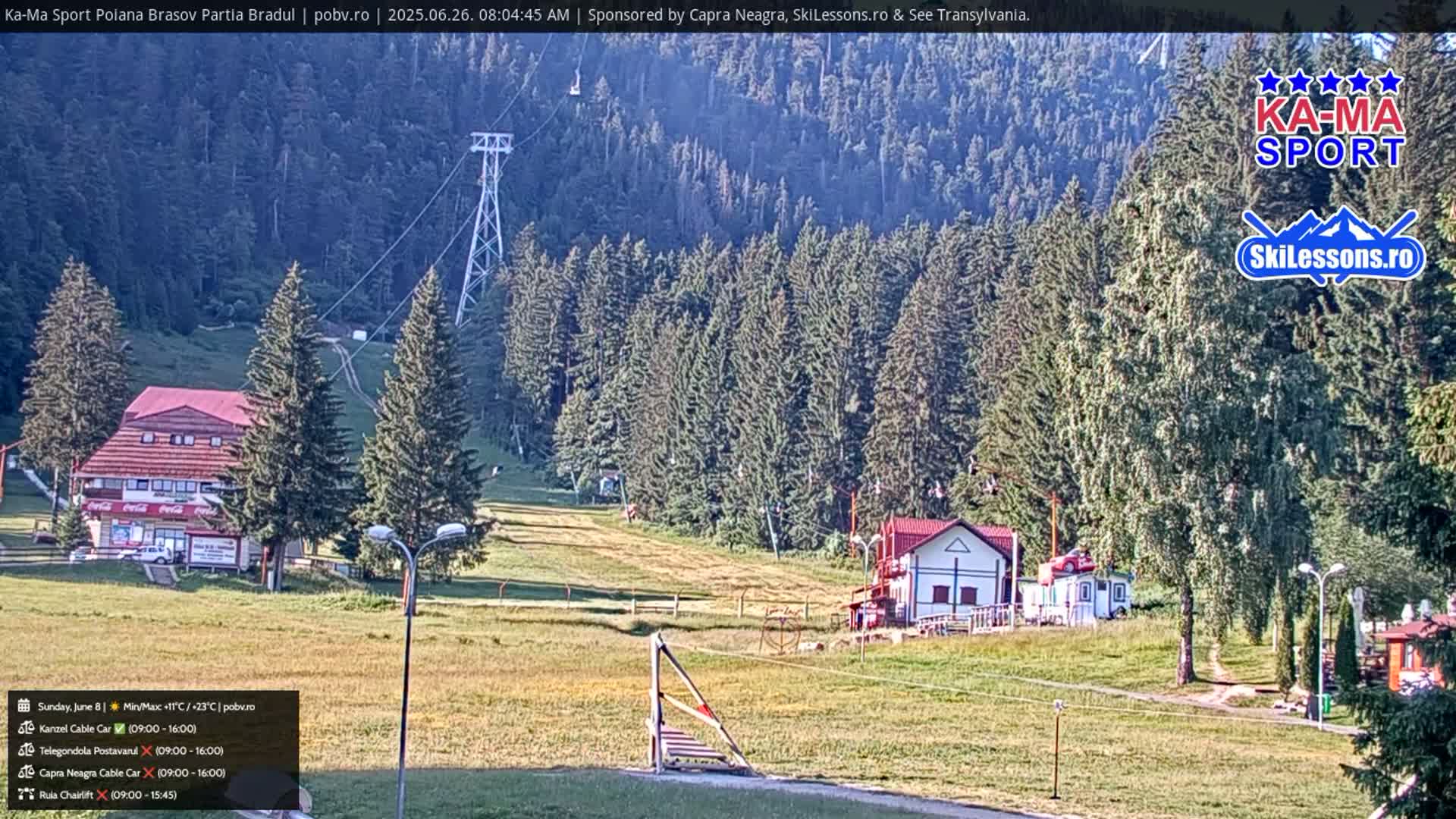 Poiana Brasov Ka-Ma Sport Ski Center Live Cam - Poiana Brasov, Braşov, Romania 
