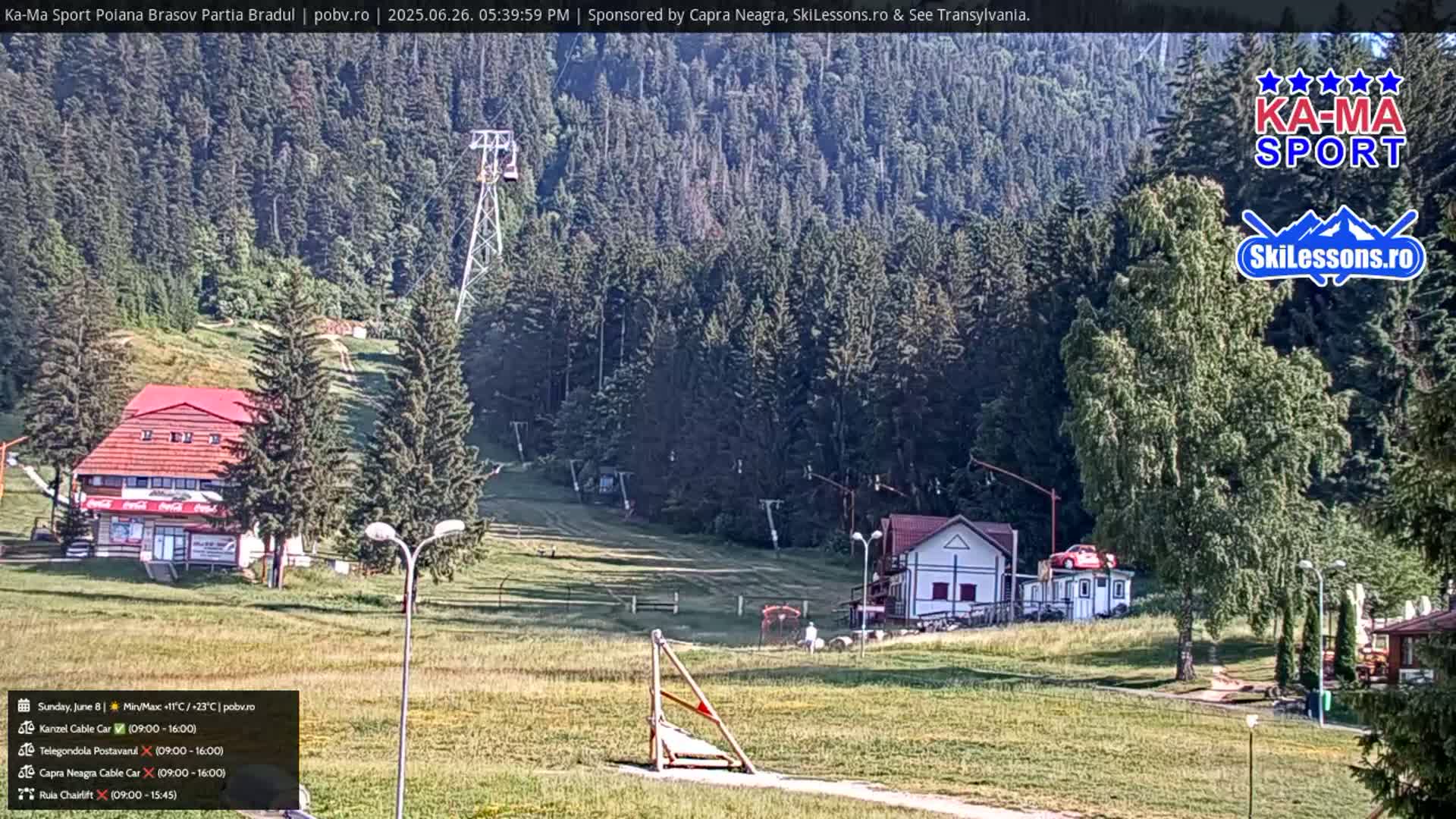 Poiana Brasov Ka-Ma Sport Ski Center Live Cam - Poiana Brasov, Braşov, Romania 
