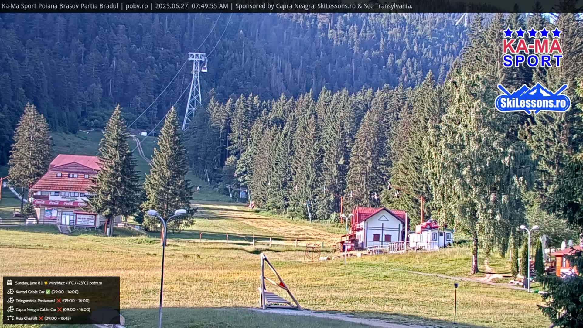 Poiana Brasov Ka-Ma Sport Ski Center Live Cam - Poiana Brasov, Braşov, Romania 