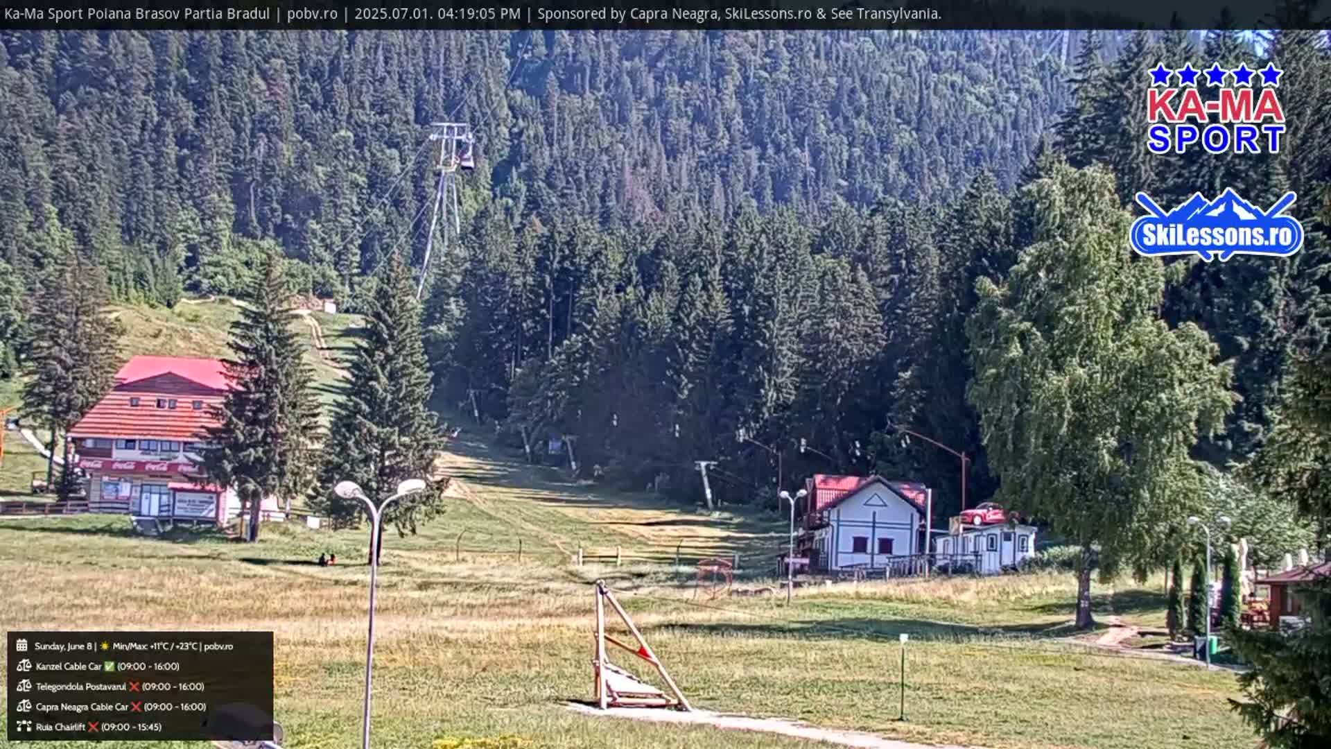 Poiana Brasov Ka-Ma Sport Ski Center Live Cam - Poiana Brasov, Braşov, Romania 