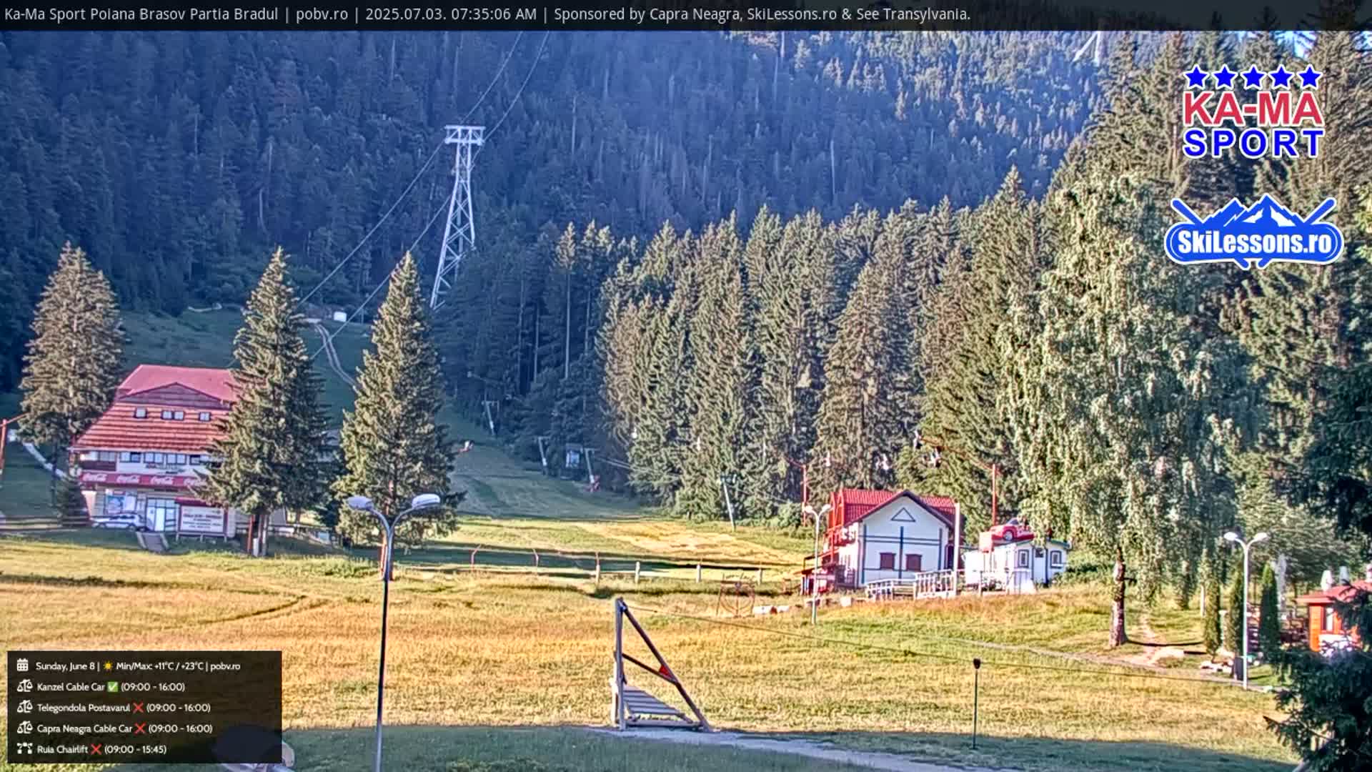 Poiana Brasov Ka-Ma Sport Ski Center Live Cam - Poiana Brasov, Braşov, Romania 