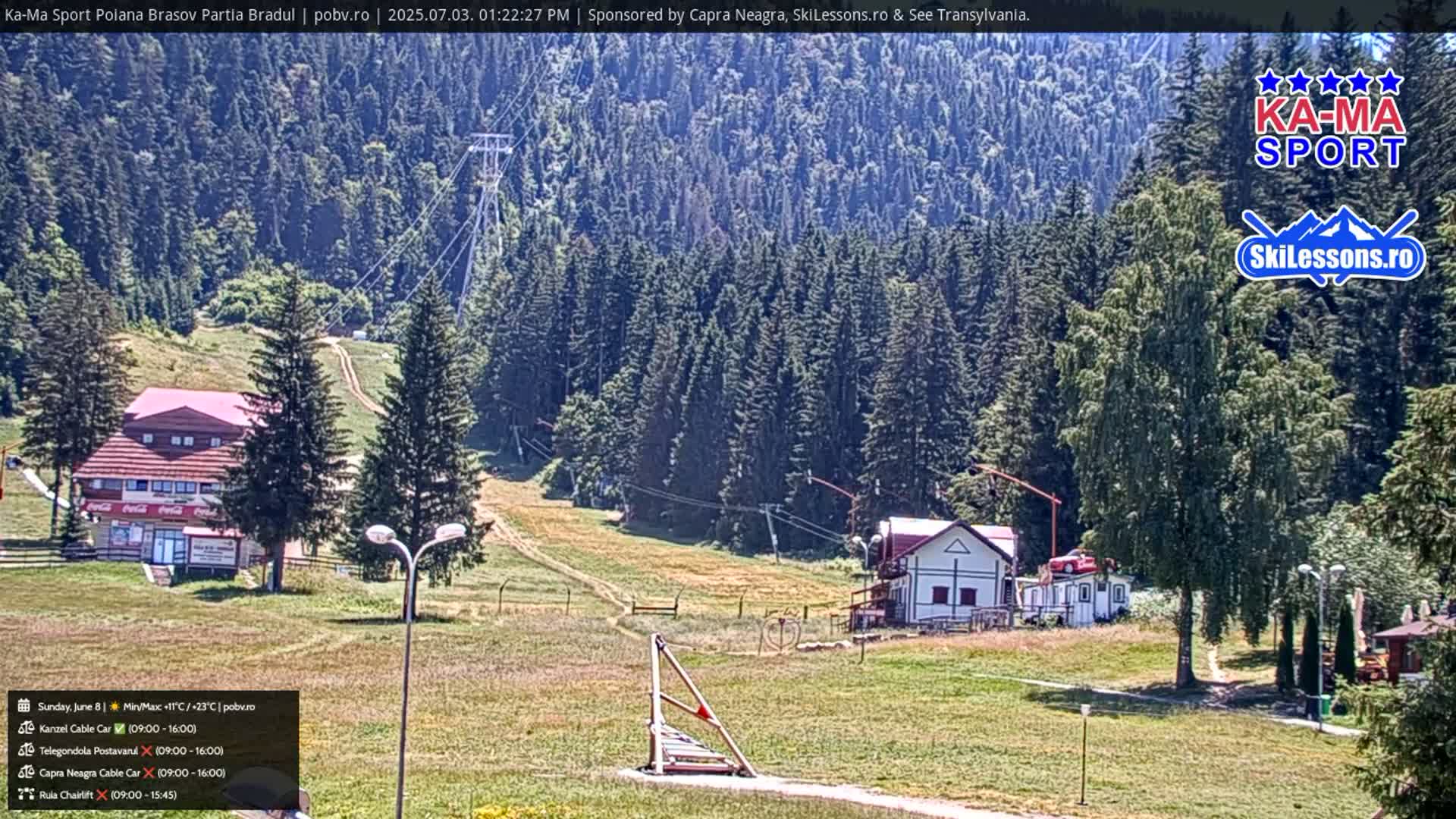 Poiana Brasov Ka-Ma Sport Ski Center Live Cam - Poiana Brasov, Braşov, Romania 
